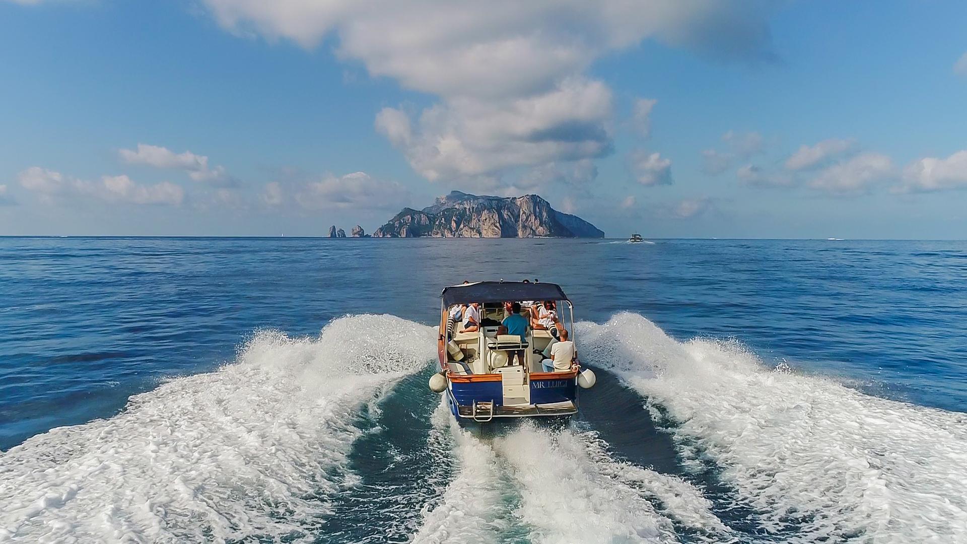 Capri Day Trip by Boat from Positano – Small Group