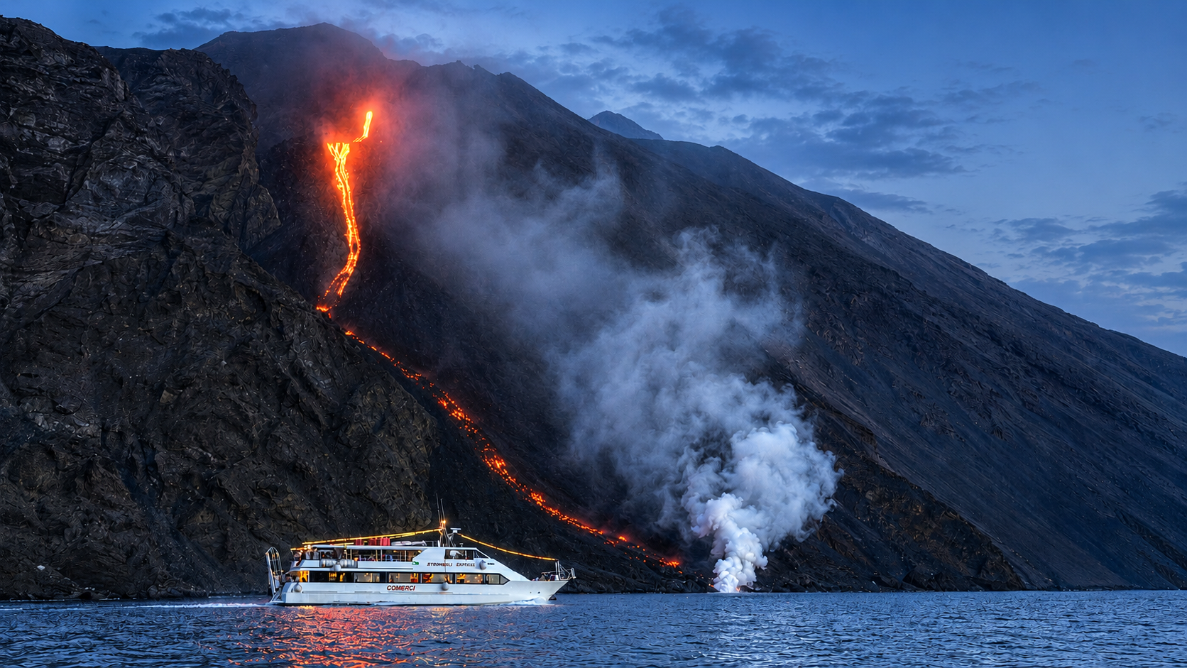 Stromboli by Night: Volcano Watching from Tropea