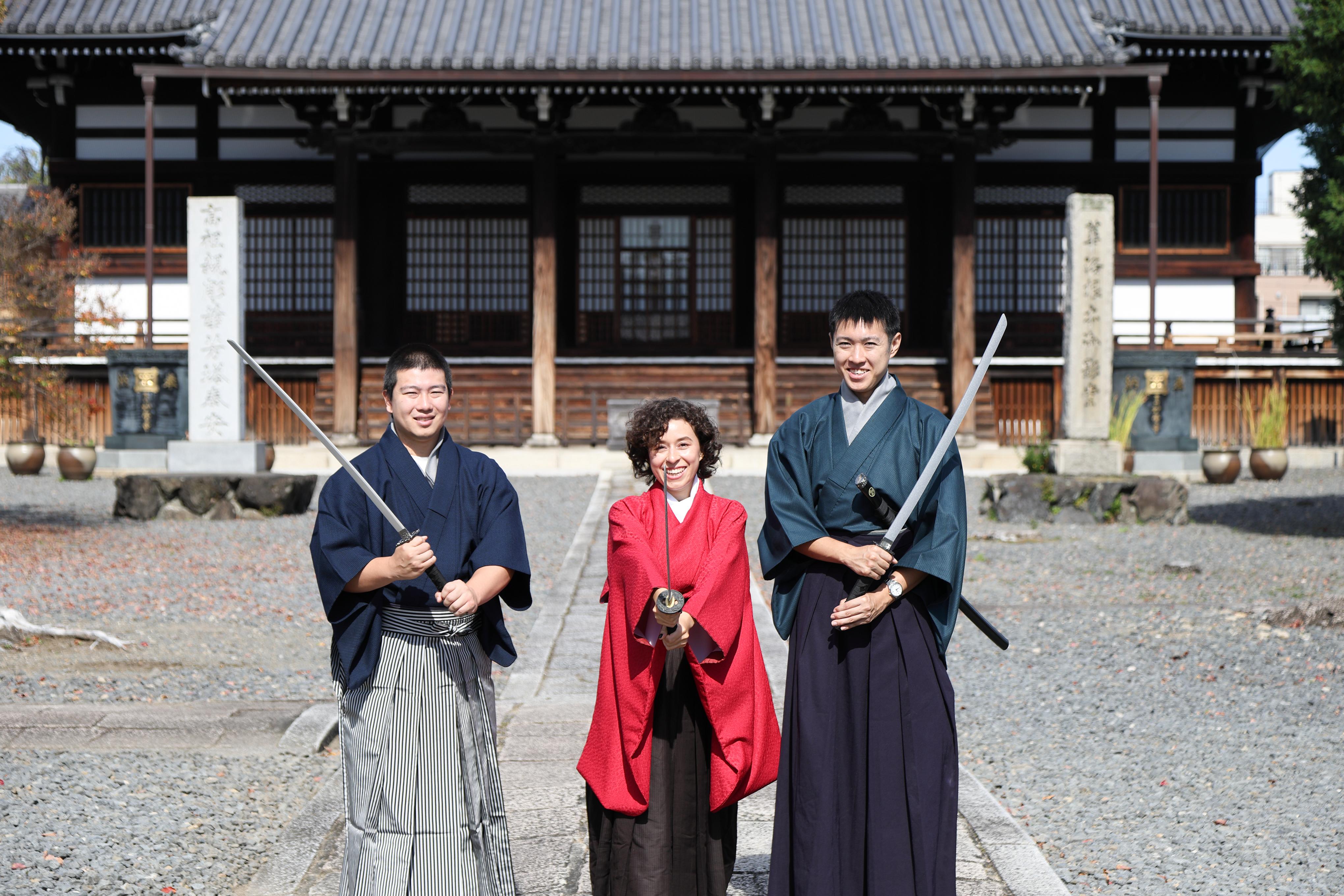 Kyoto Samurai & Kimono Experience at Myokaku-ji Temple