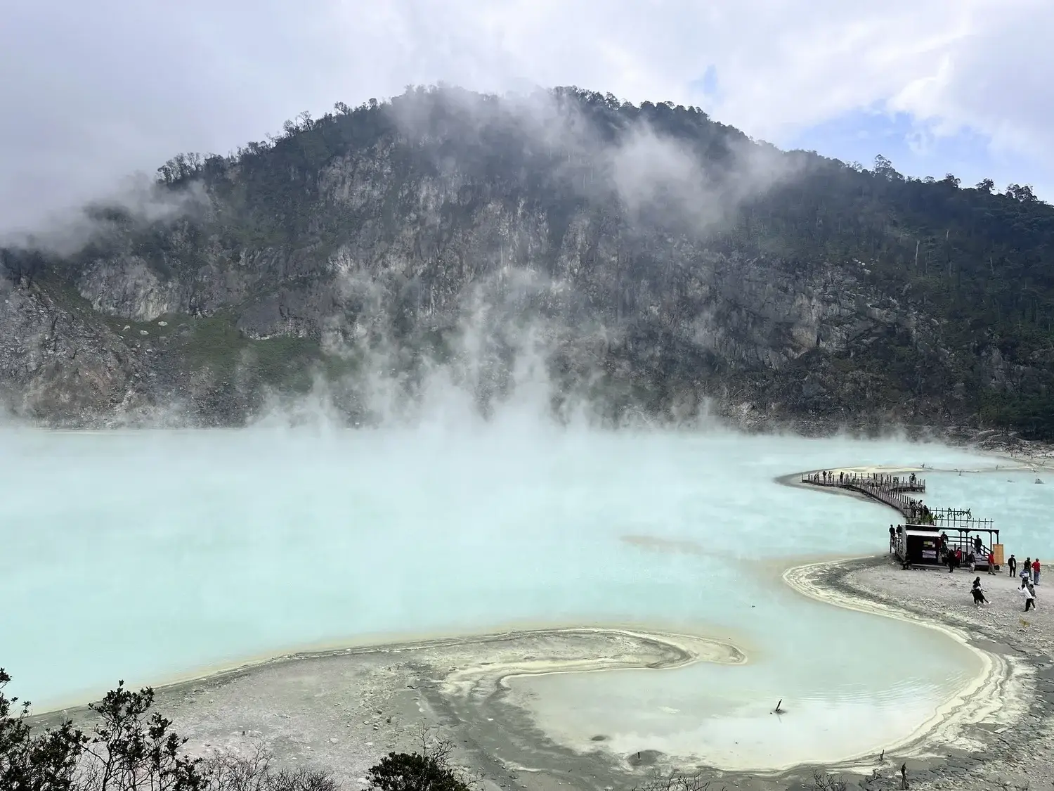 White Crater, Suspension Bridge & Hot Spring from Jakarta