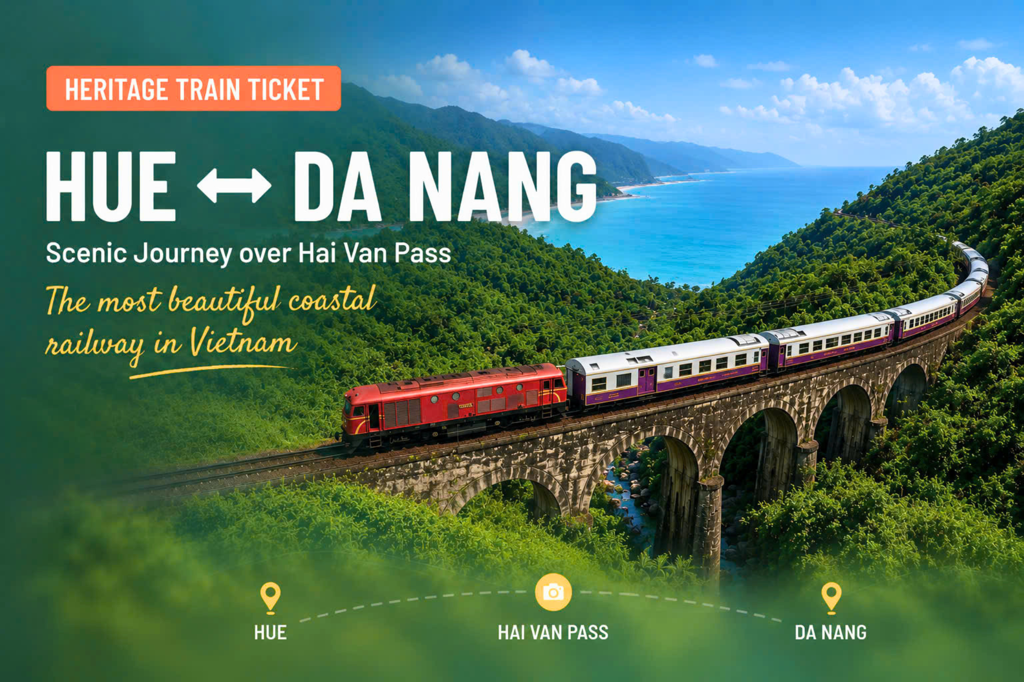 Hai Van Pass Heritage Train: Da Nang – Hue