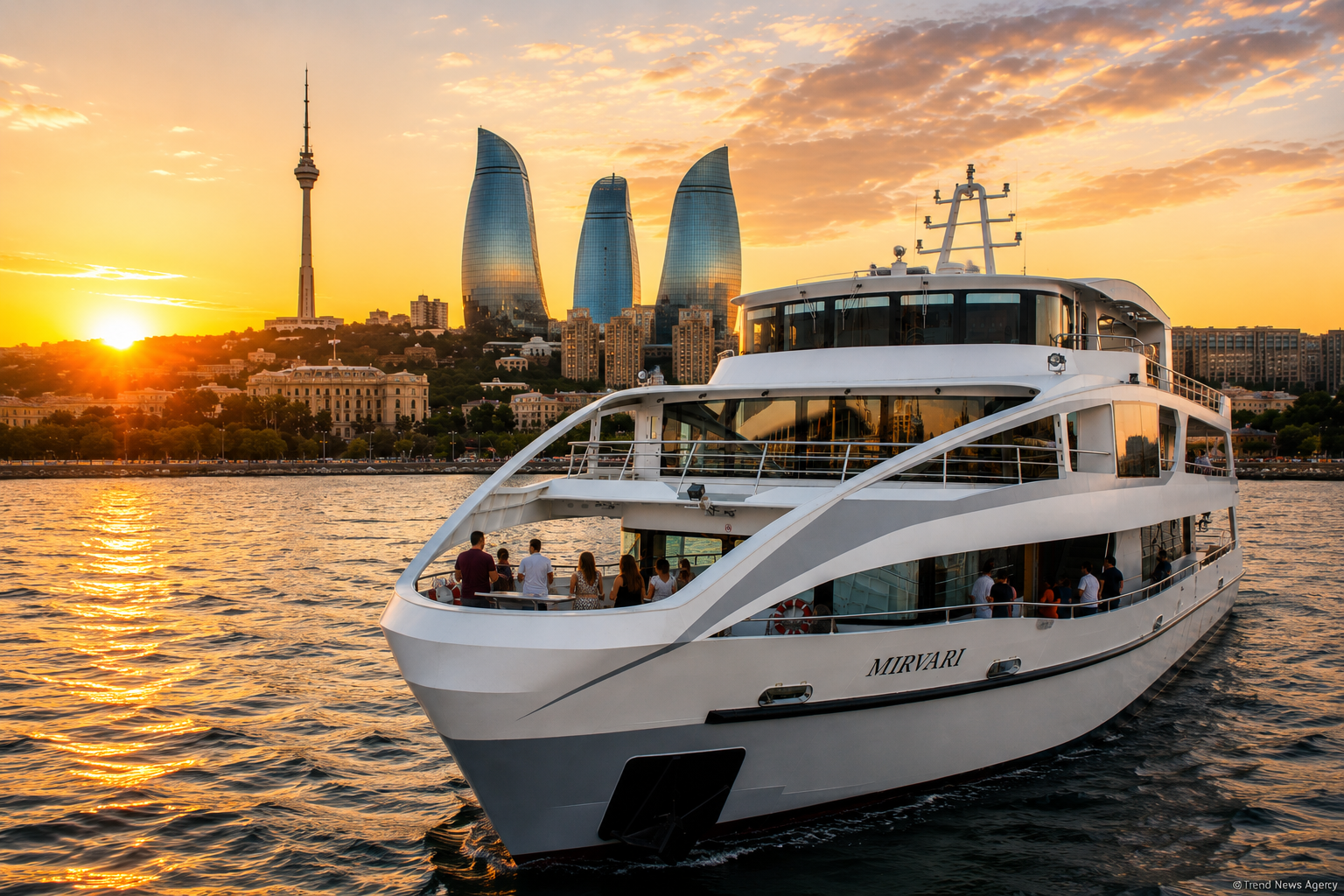 Baku Sunset Sea Voyage with City Commentary
