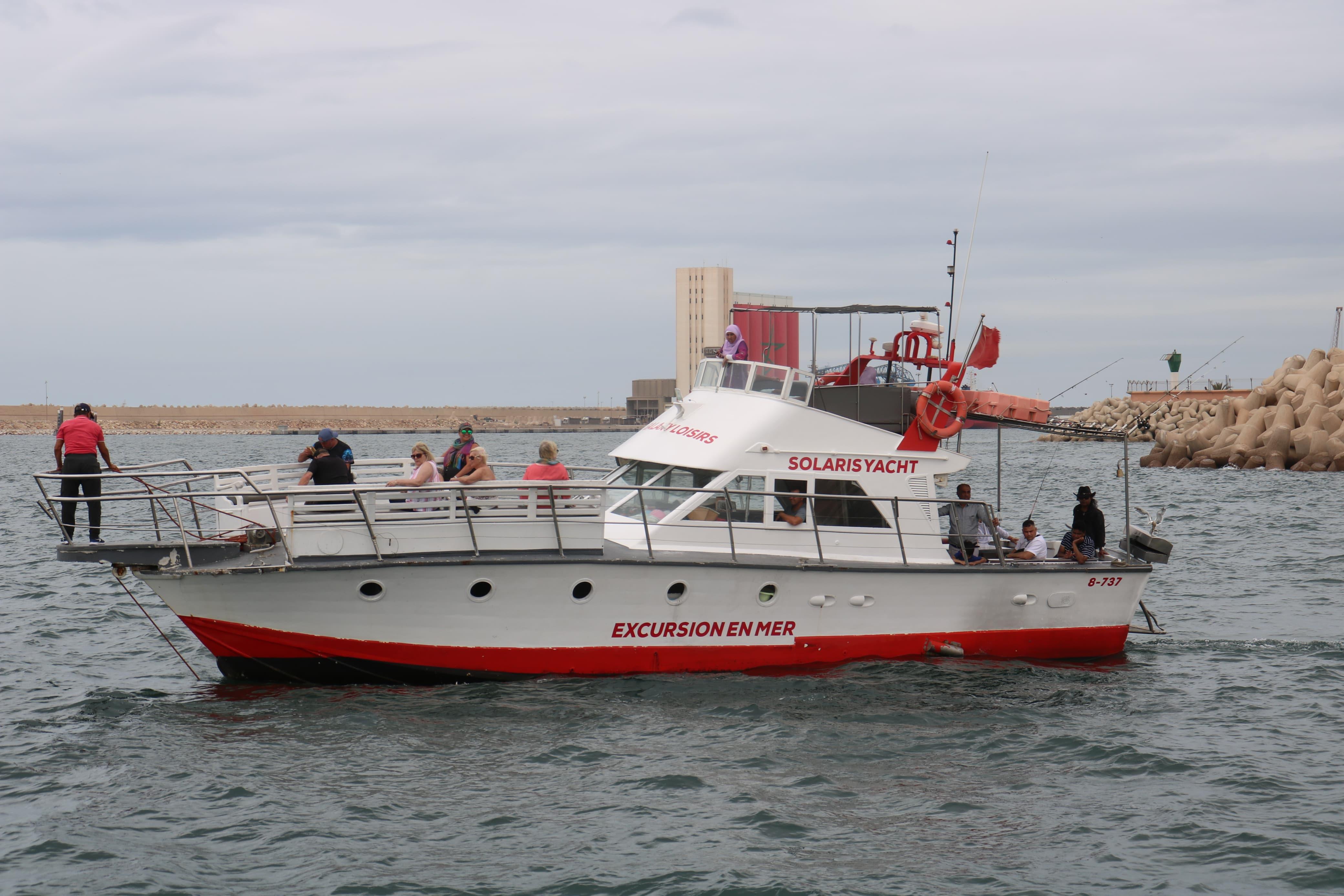 Agadir Coastal Boat Cruise with Fishing, BBQ, and Swimming