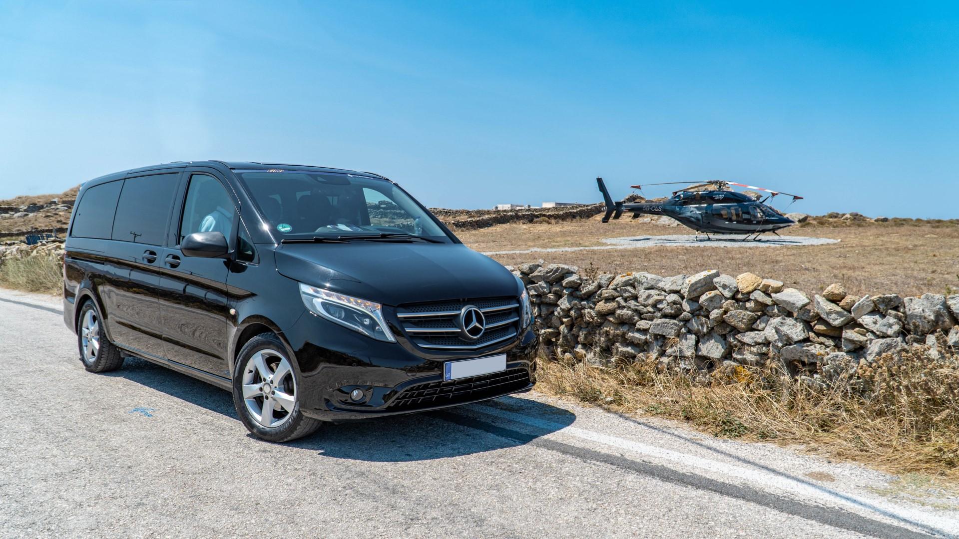 Private Mykonos Beach Club Luxury Van Transfer