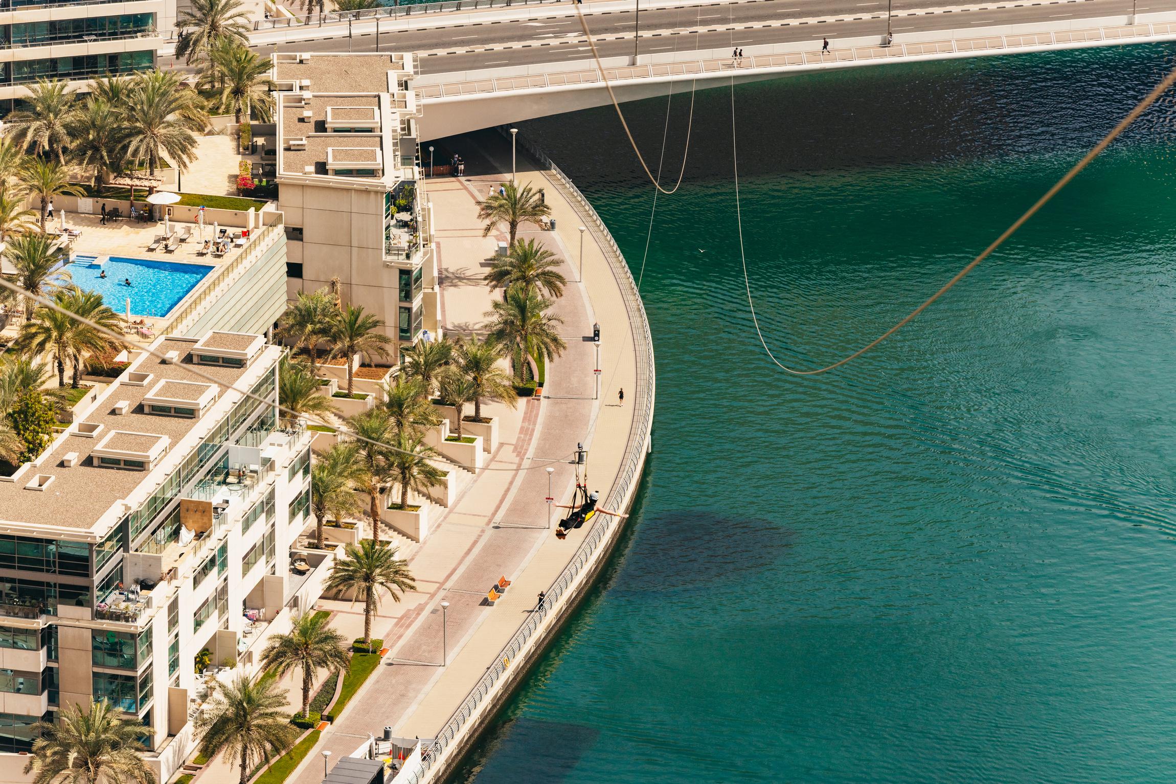Dubai Marina Zipline: Superman Flight with Photos & Video