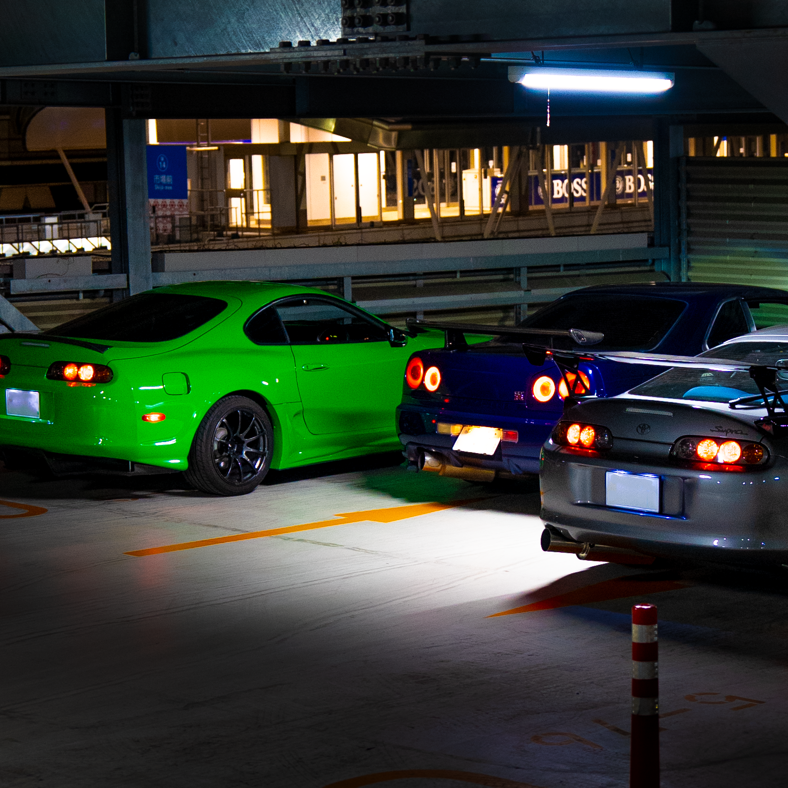 Tokyo: Night JDM Daikoku Experience in Supra/R34/Evo/R35/S15