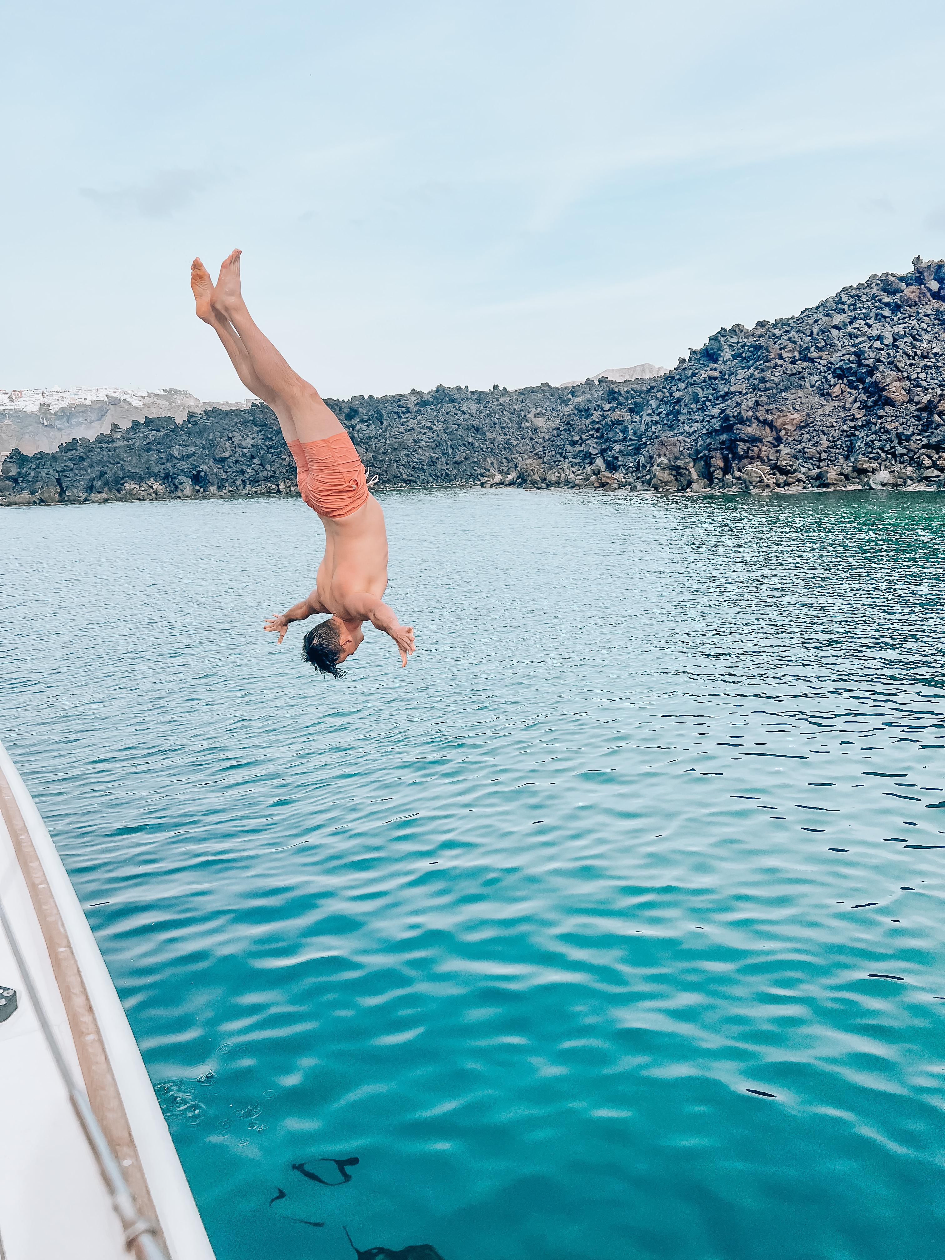Santorini Gold Catamaran: Beaches, Volcano & BBQ