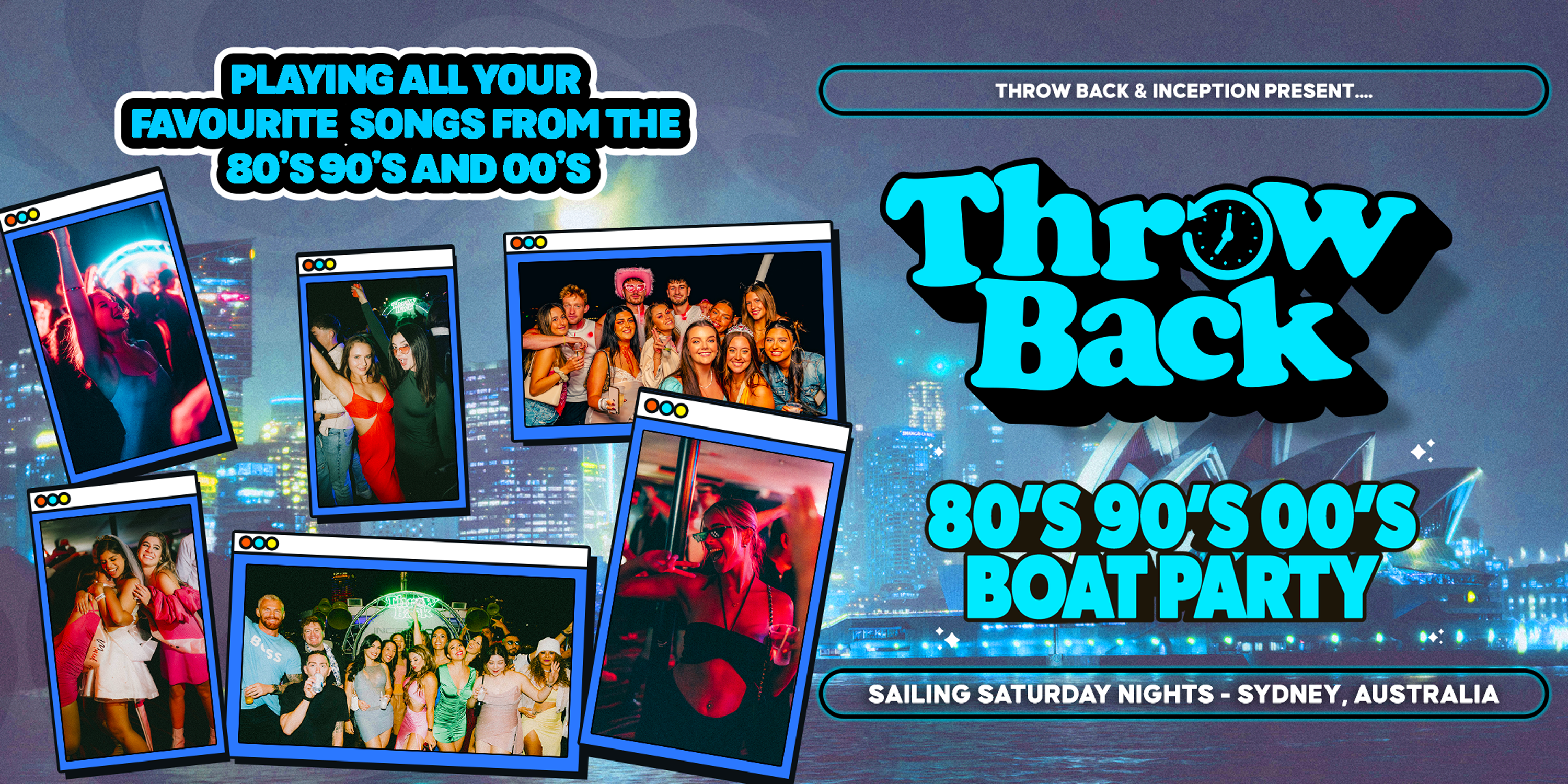 Sydney Harbour Throwback Party Cruise: 80s, 90s & 2000s Hits