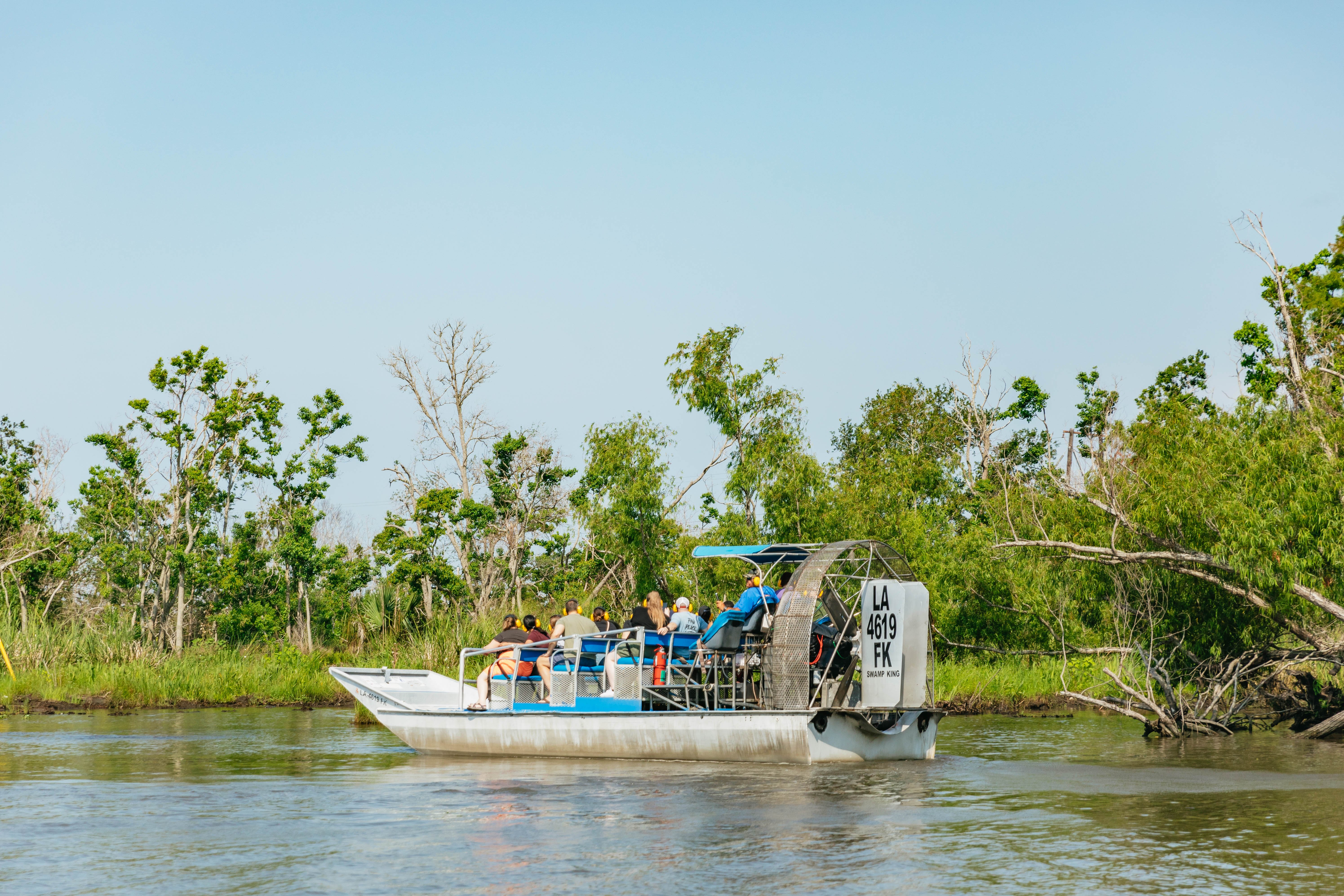 High-Speed Airboat Adventure in New Orleans Swamplands