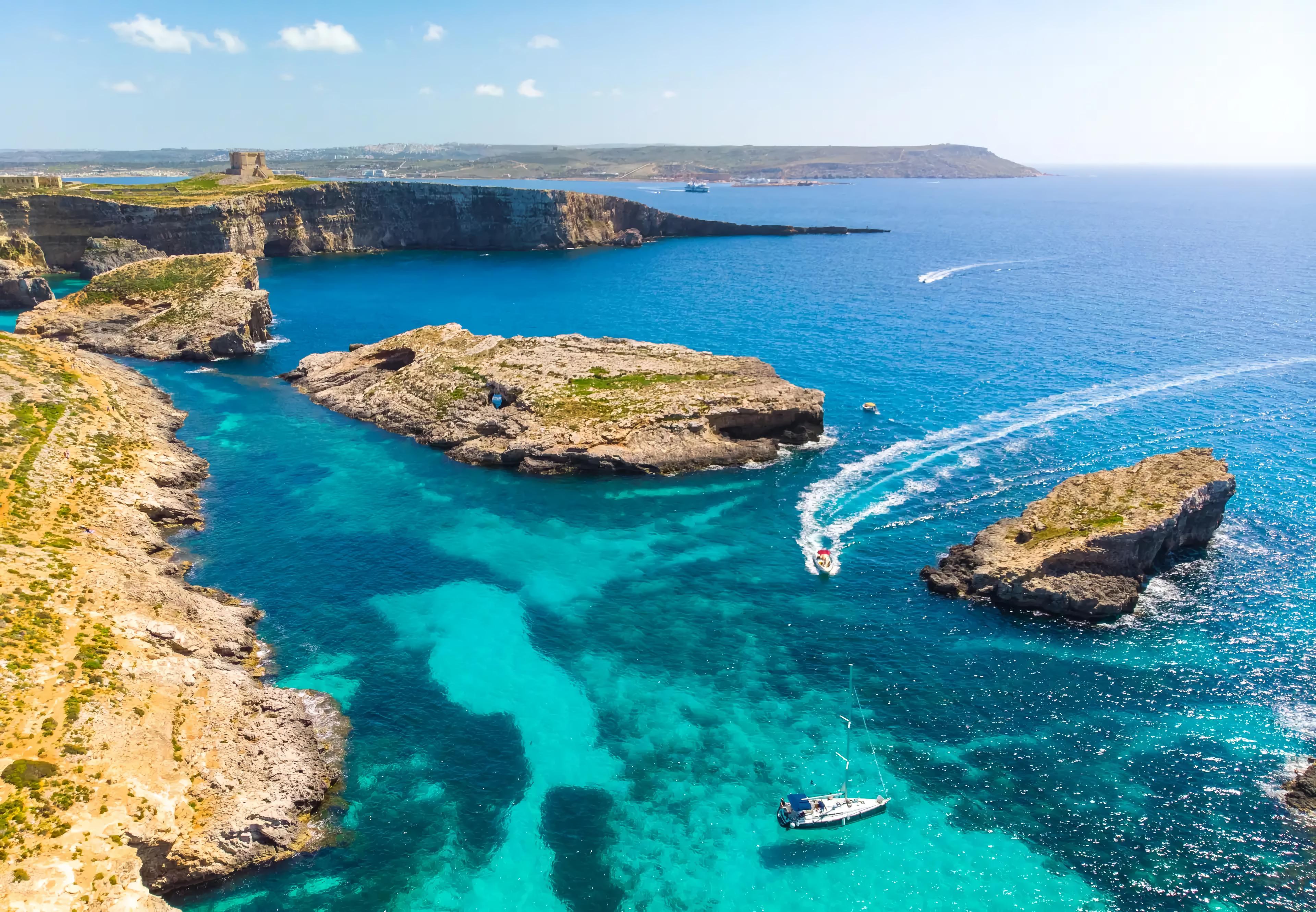 Flexible Ferry to Comino Blue Lagoon & Gozo Option