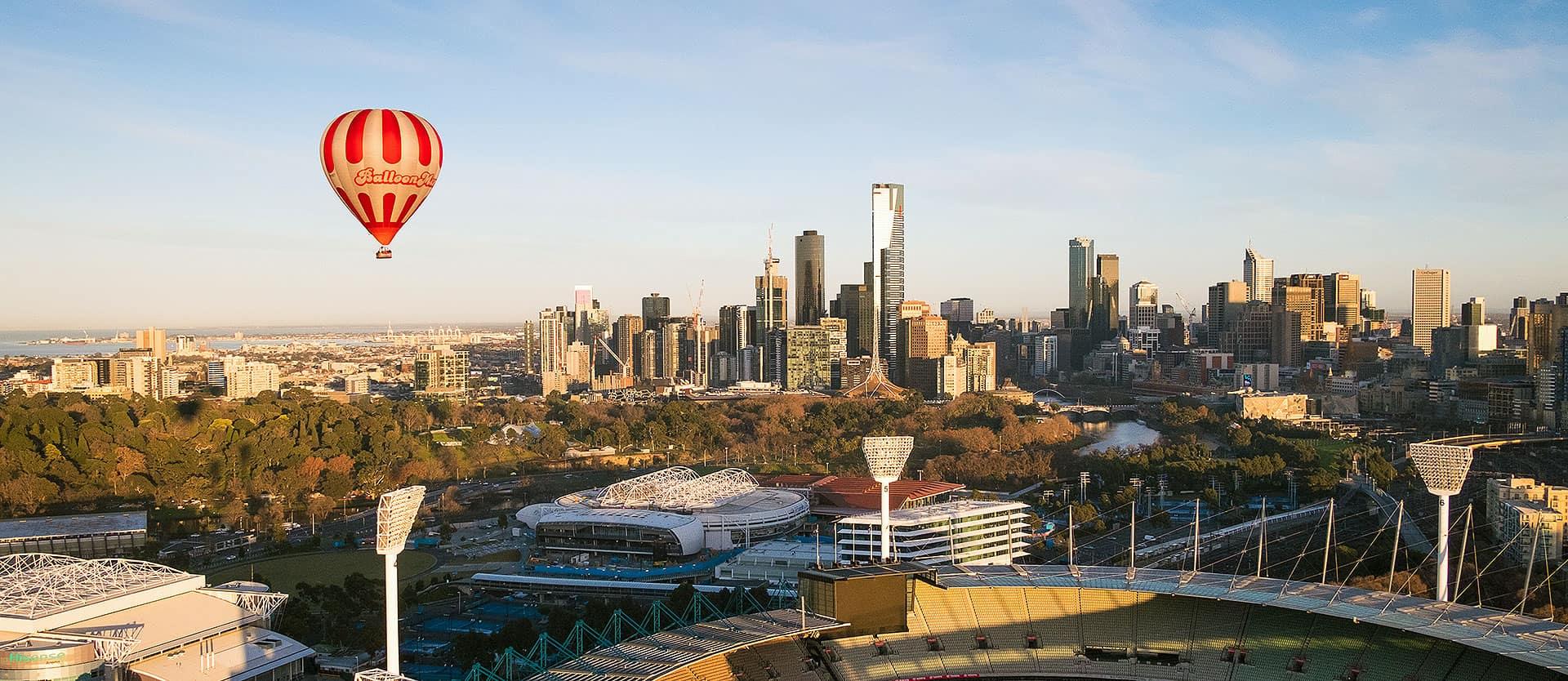 Premium Hot Air Balloon Flight Over Melbourne with Champagne Breakfast