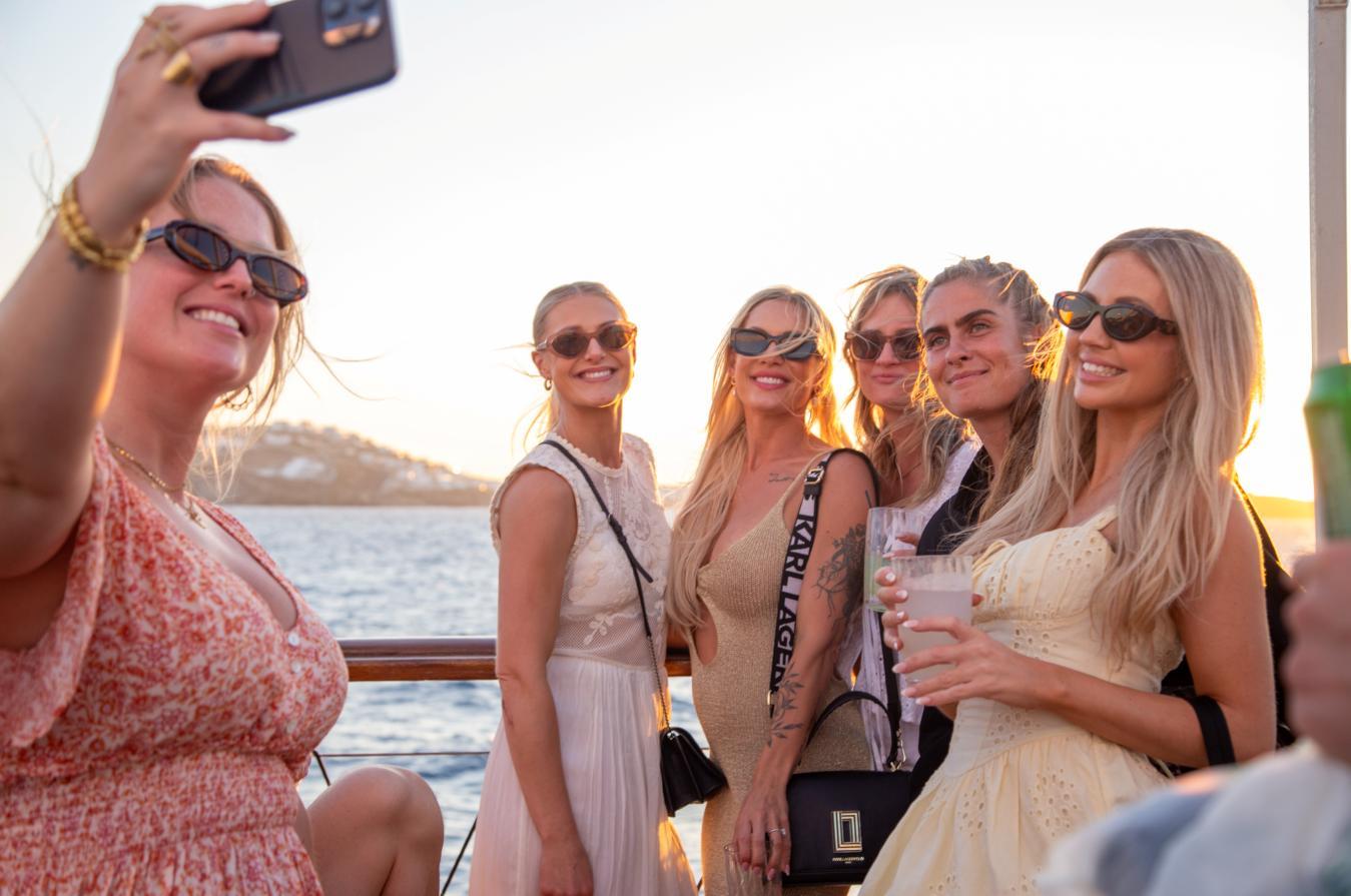 Mykonos Sunset Party Cruise with Swim Stop