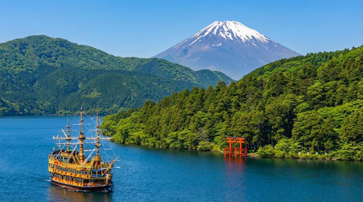 Mt. Fuji, Hakone & Lake Ashi Full-Day Tour with Ropeway & Pirate Ship