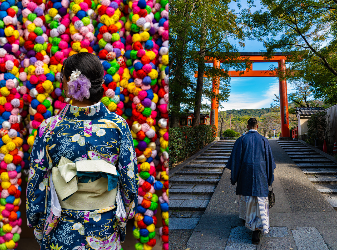 Kyoto: Vestimenta Tradicional com Kimono e Sessão de Fotos Privada