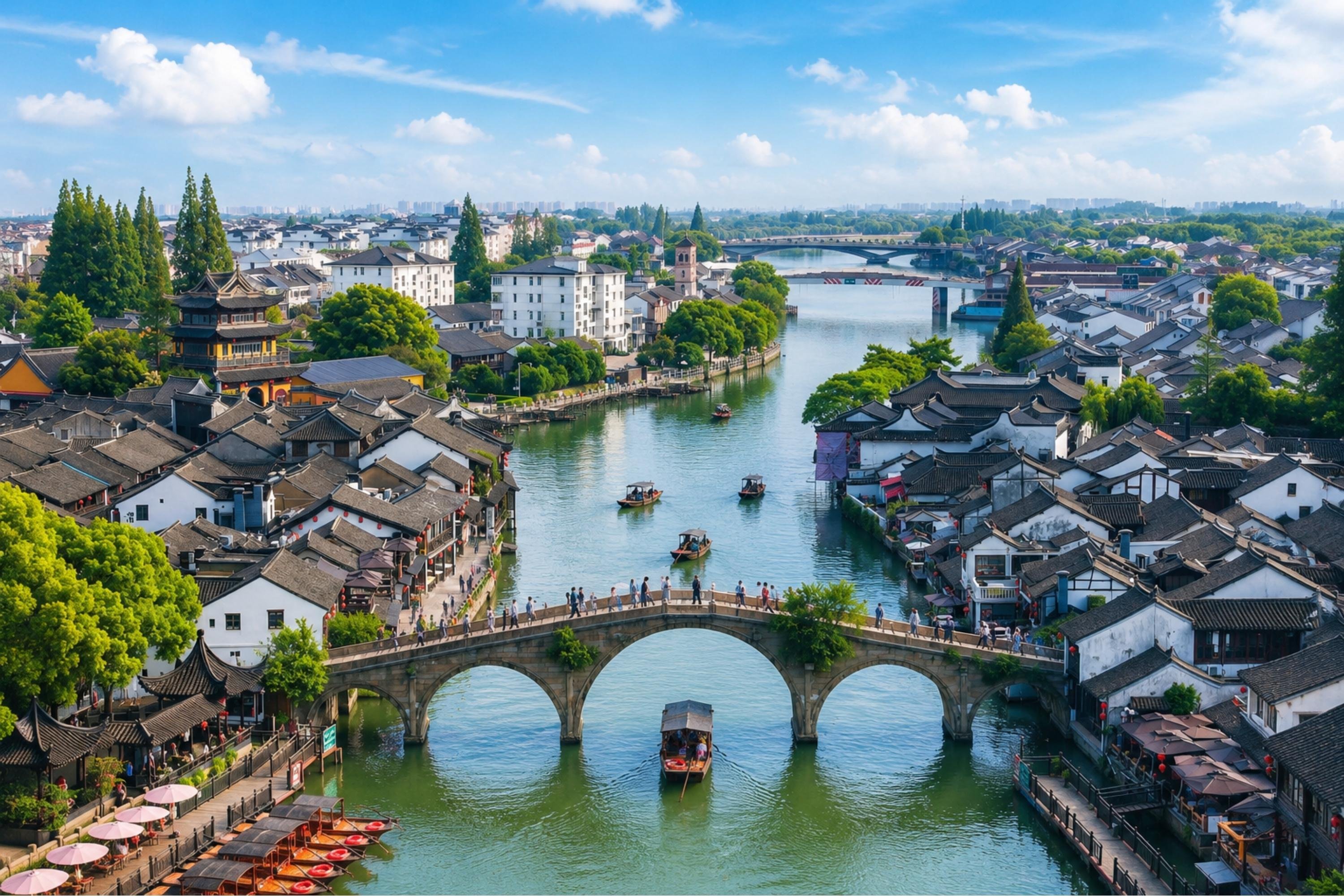 Shanghai Highlights & Zhujiajiao Water Village Day Trip