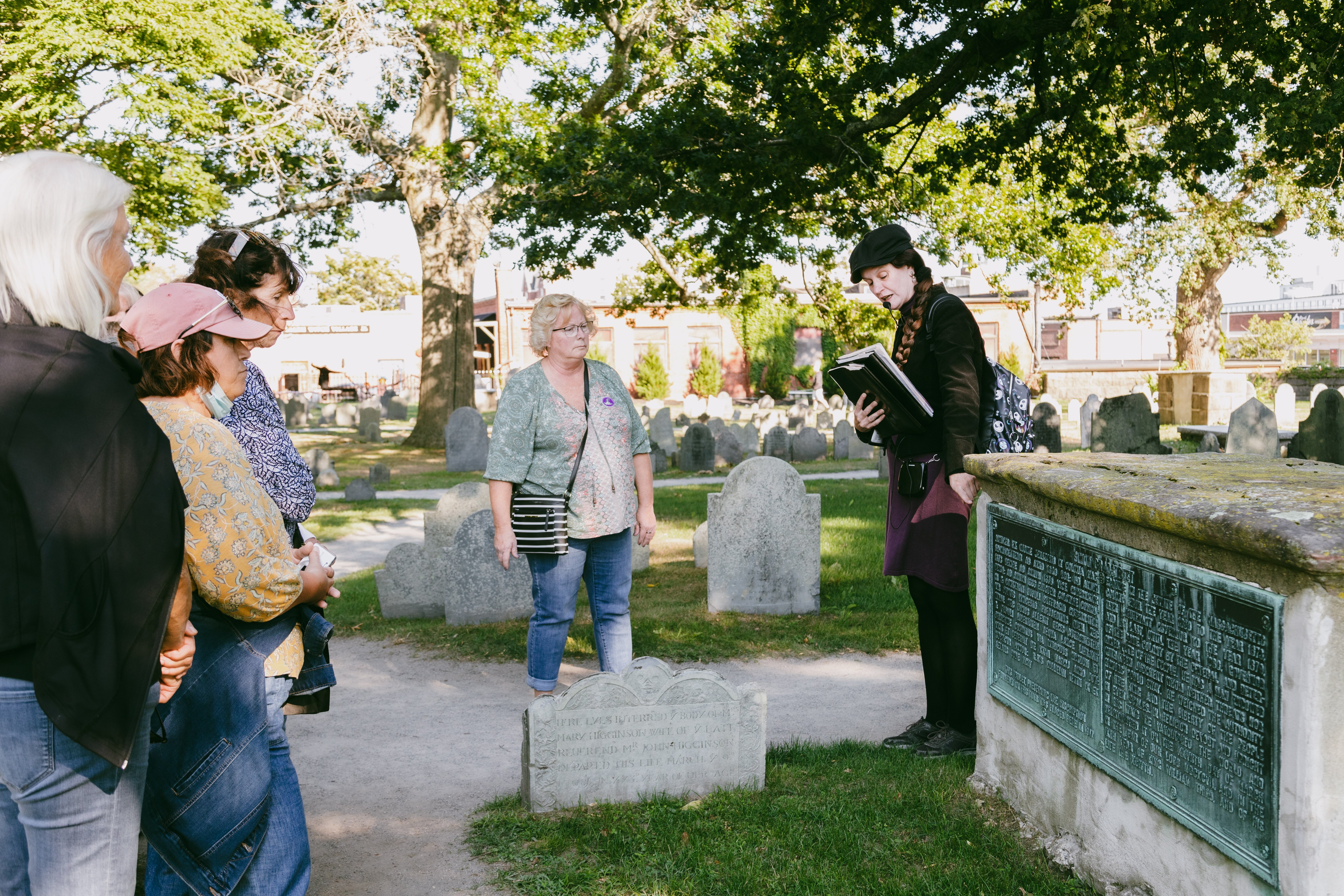 Salem witch trials walking tour at a 1692 historic site in downtown Salem, Massachusetts