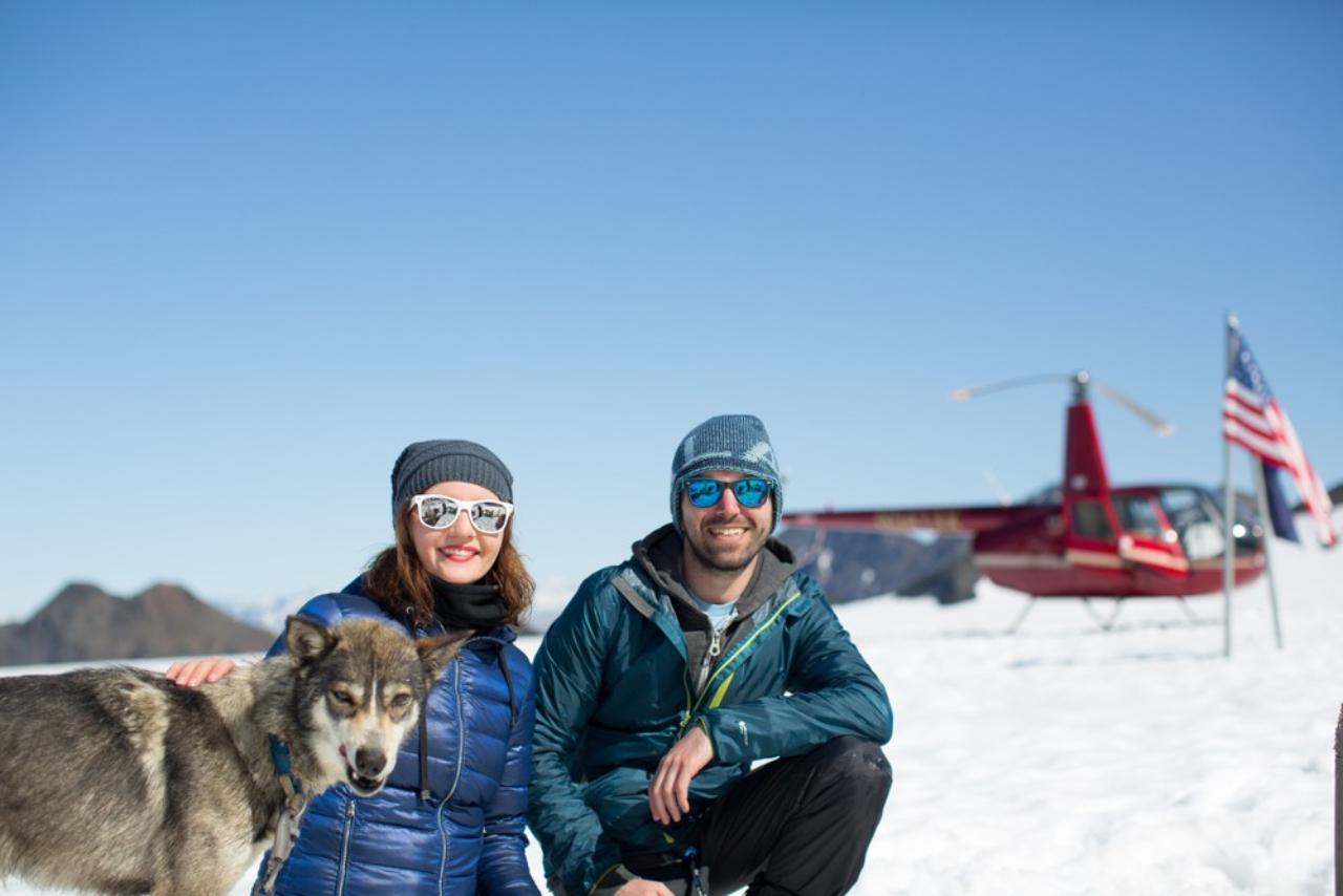 Seward: Heli Tour & Glacier Dogsled with 2 Landings
