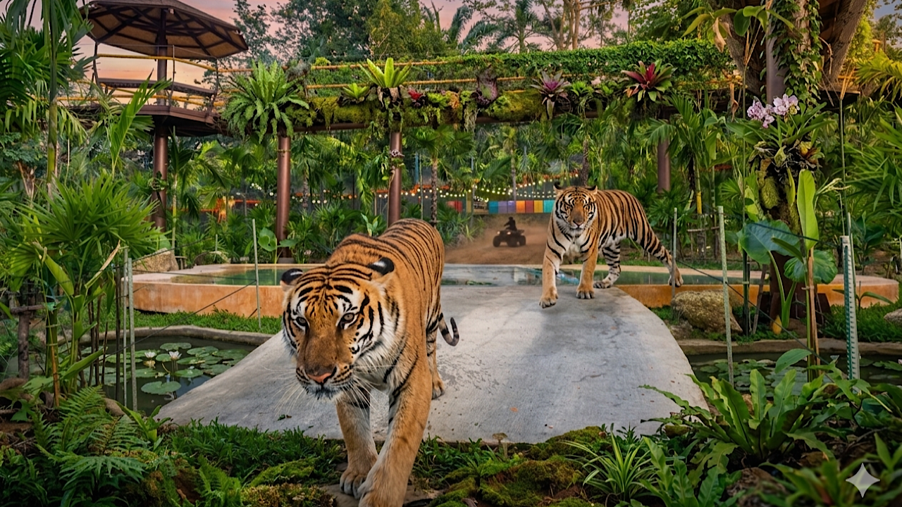 Phuket Full-Day Tour: Big Buddha, Wat Chalong, ATV, Elephants & Tigers