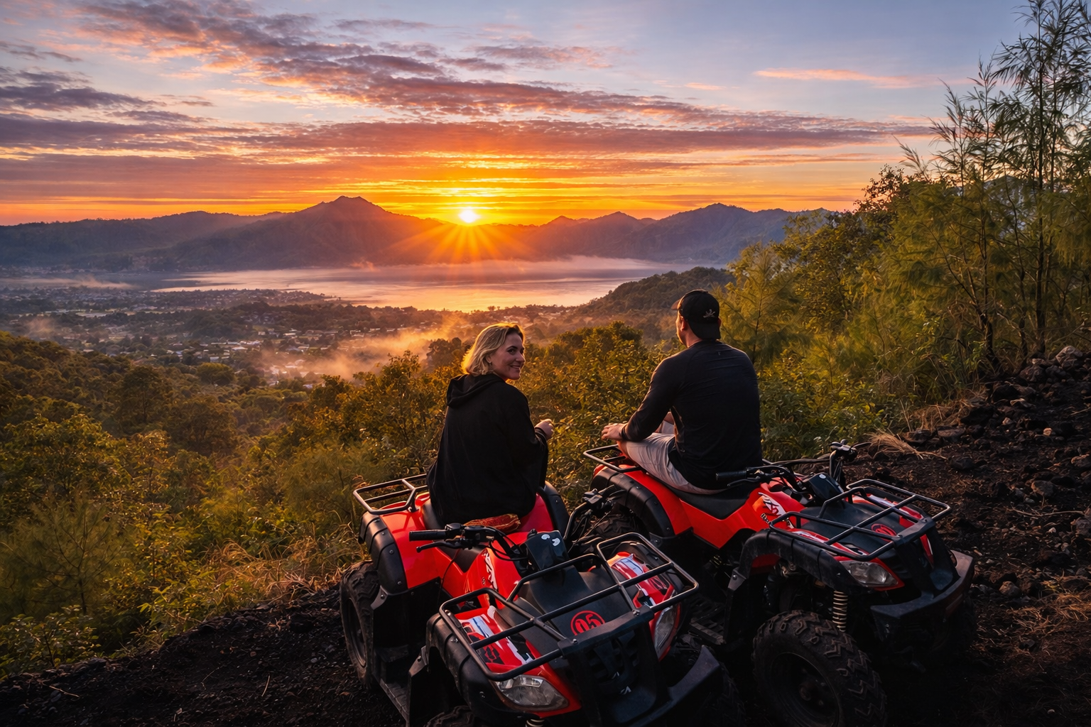 Mount Batur ATV Sunrise, Breakfast & Hot Spring Adventure