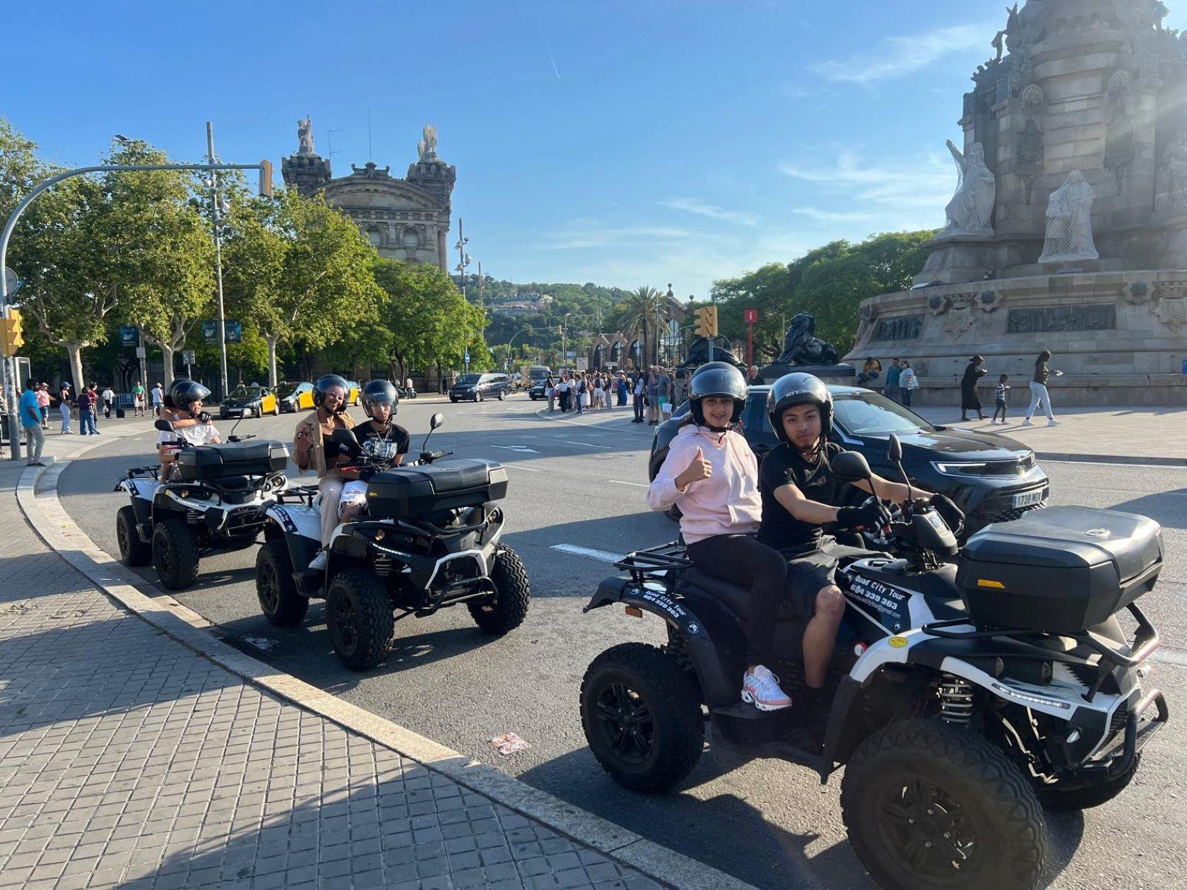 Electric Quad Bike Adventure Through Barcelona