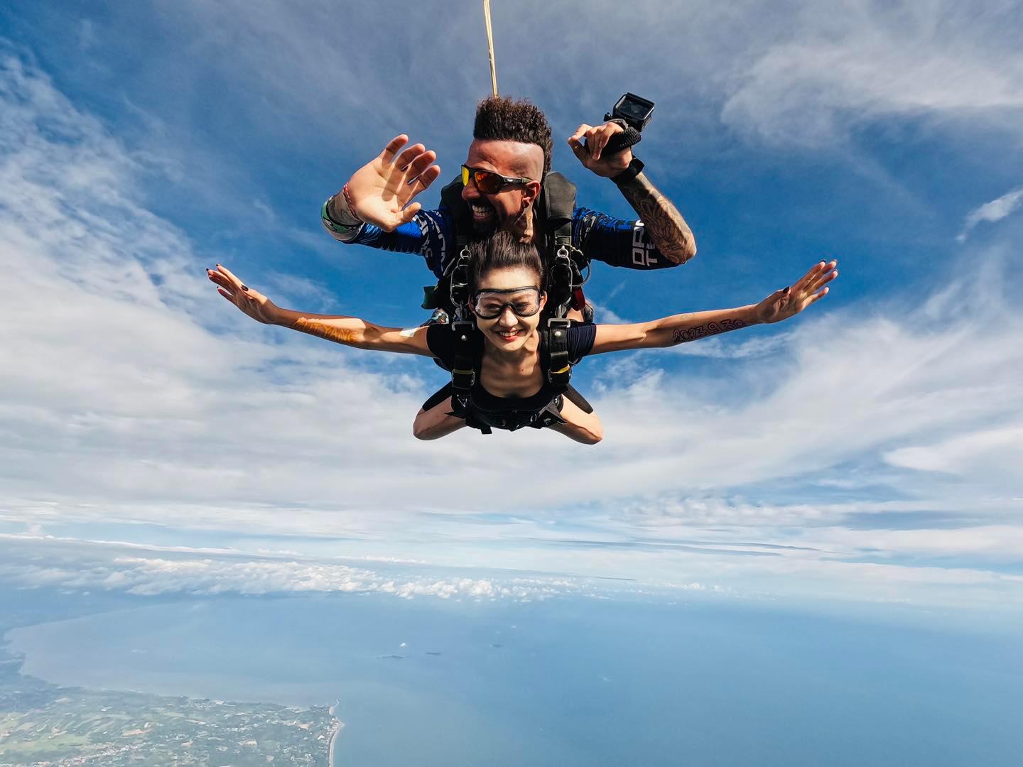 Tandem Skydive Over Pattaya's Coastline
