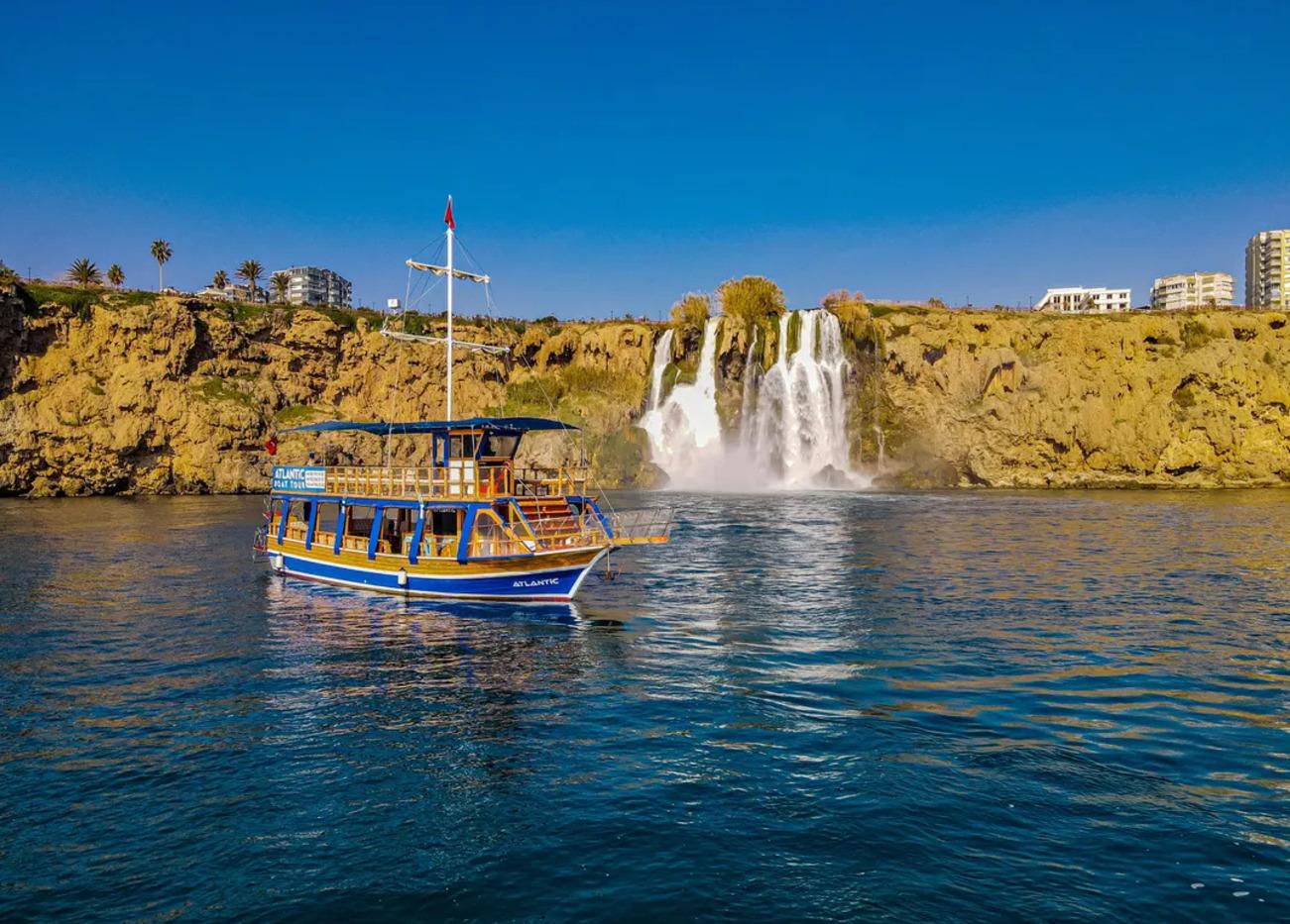 Antalya Düden Waterfall Boat Cruise with Lunch