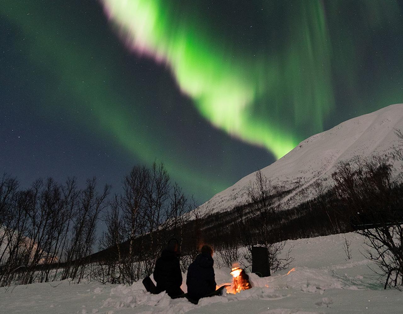Alta: Northern Lights Adventure Tour with Fire & Free Photos