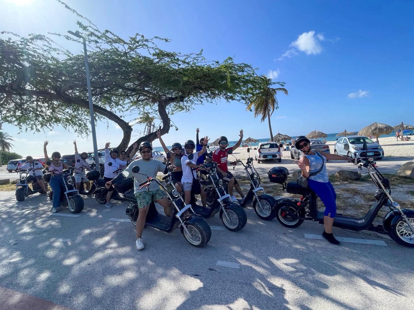 Aruba Electric Scooter Tour with Beach Stops
