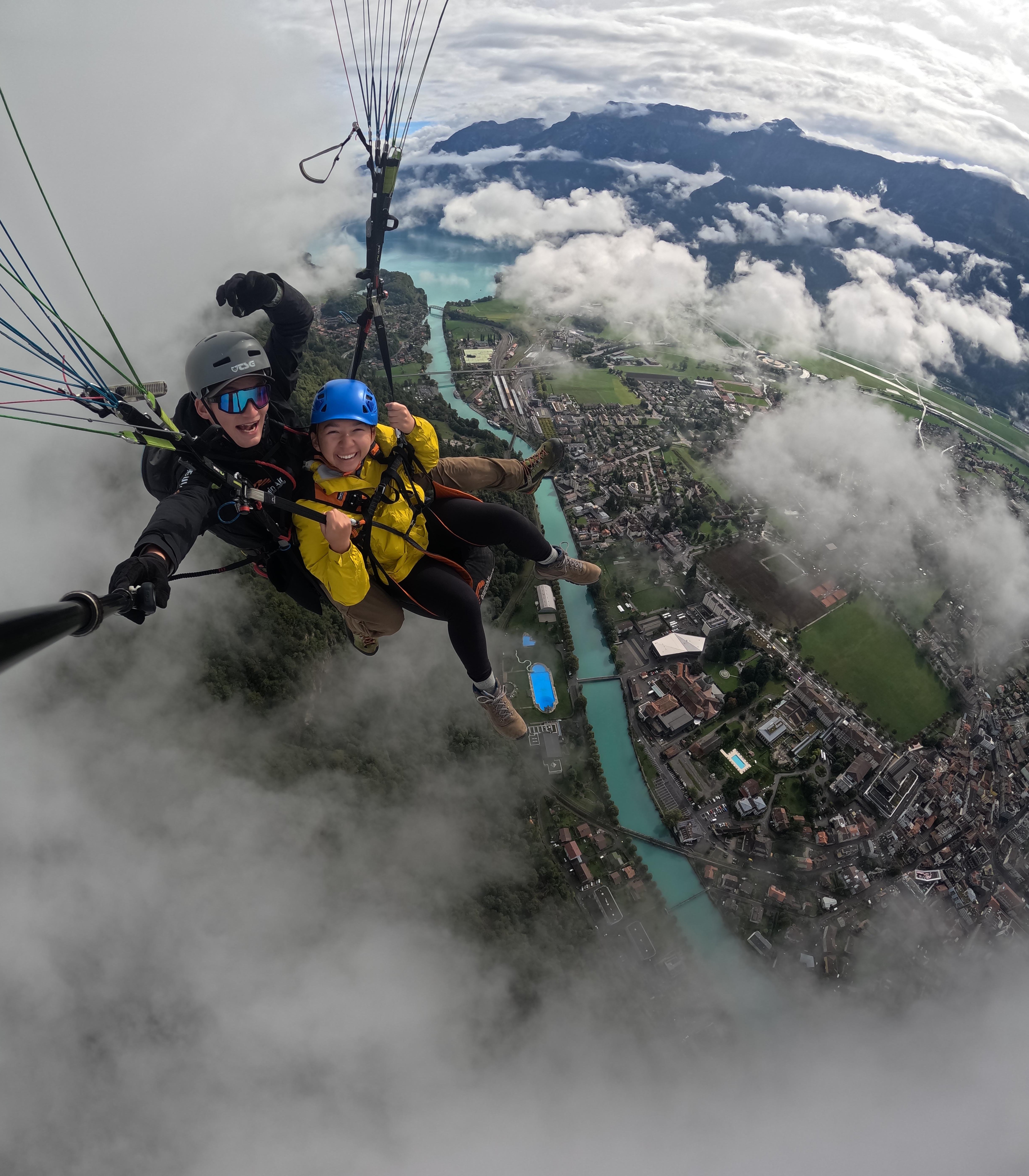 Tandem paragliding over Interlaken Bernese Oberland Switzerland alpine lakes — image 5