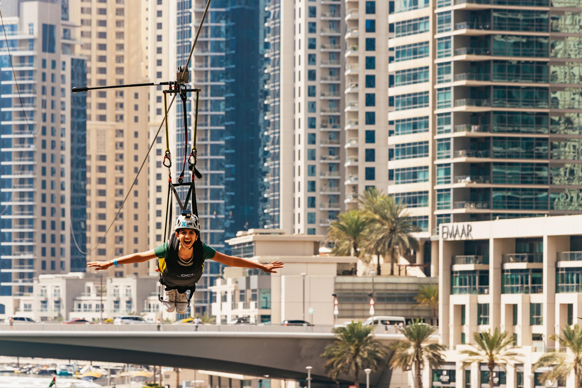 Dubai Marina Zipline: Superman Flight with Photos & Video