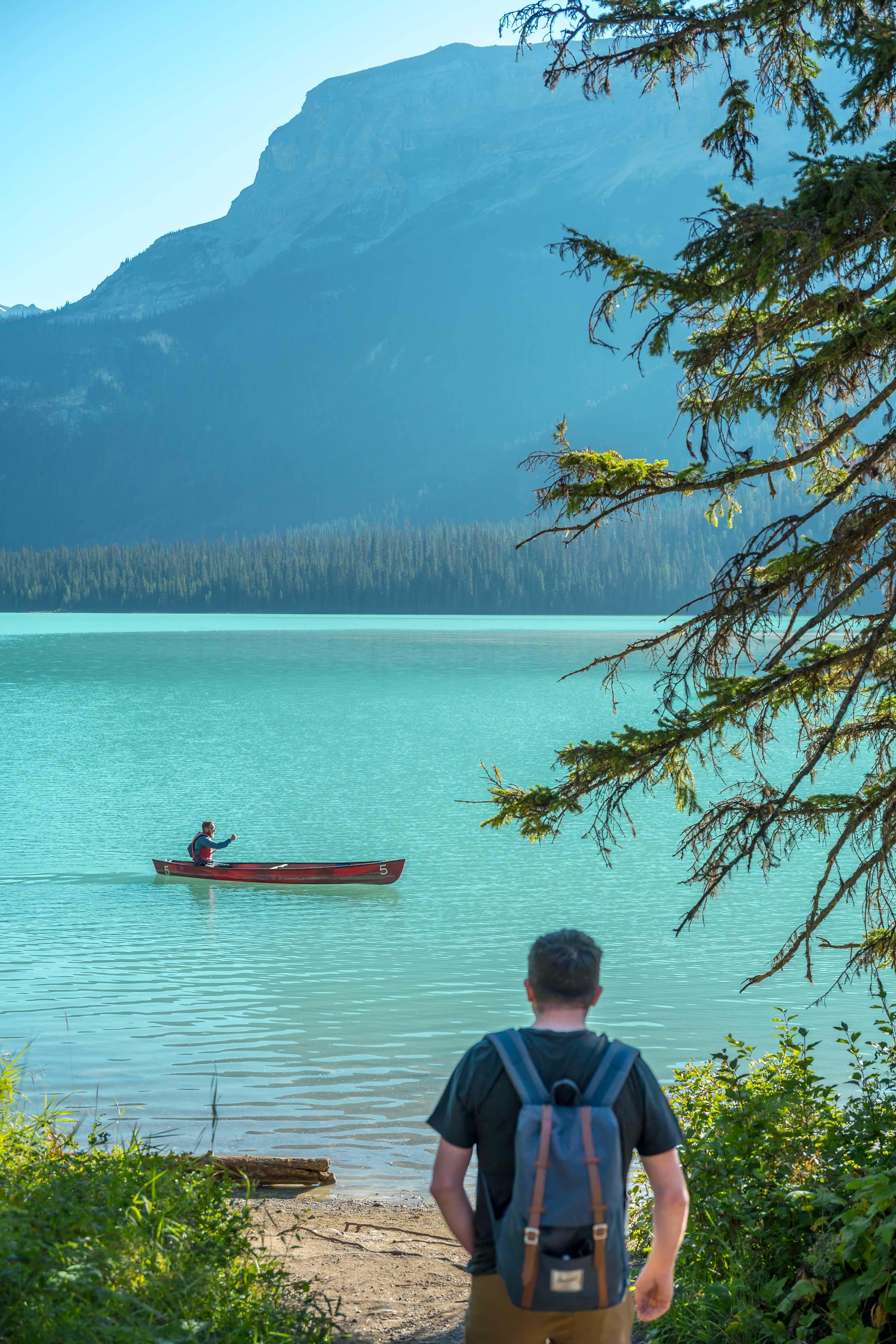 Banff: 3 National Parks, Takakkaw Falls, & Emerald Lake Tour — Emerald Lake and Canadian Rockies scenery (1)