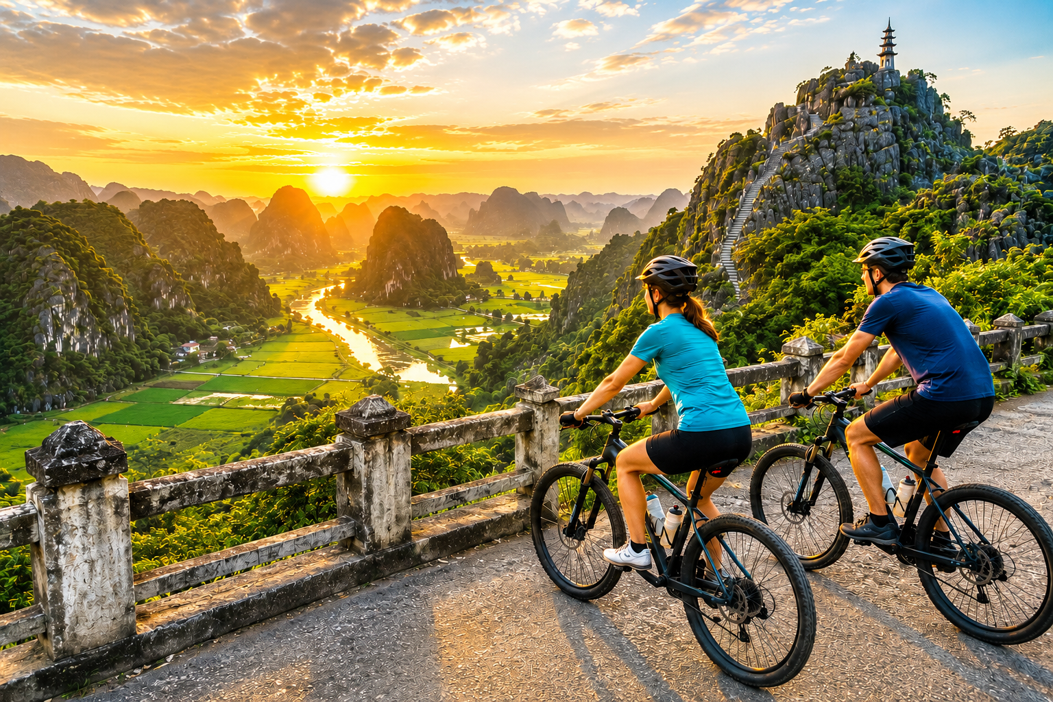 Ninh Binh Sunrise Cycling & Tam Coc Boat Adventure