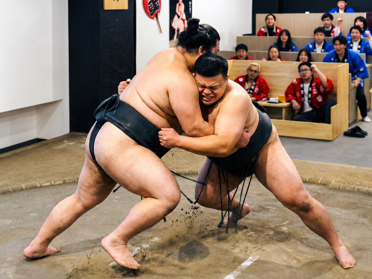 Ginza Sumo Show with Retired Wrestlers