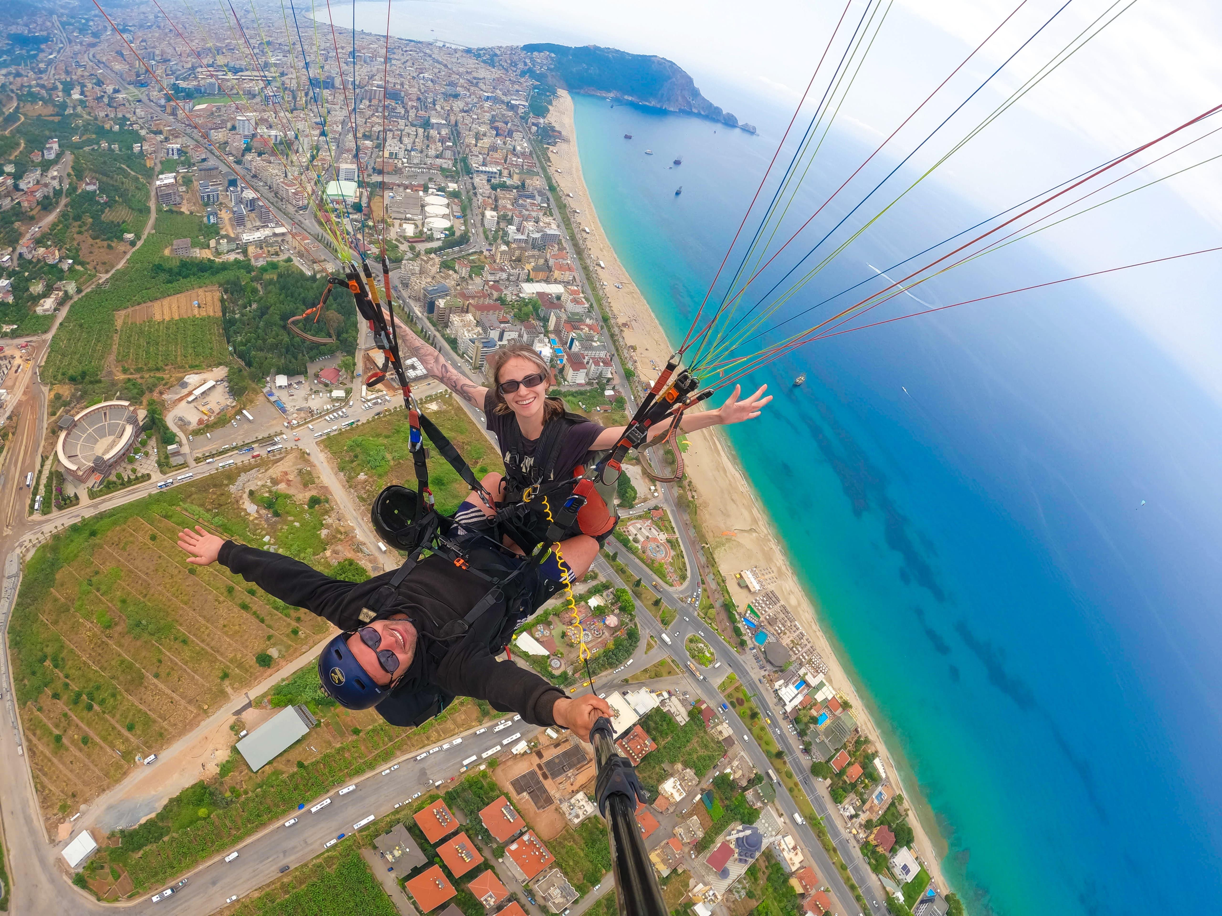 Alanya Paragliding Over Cleopatra Beach