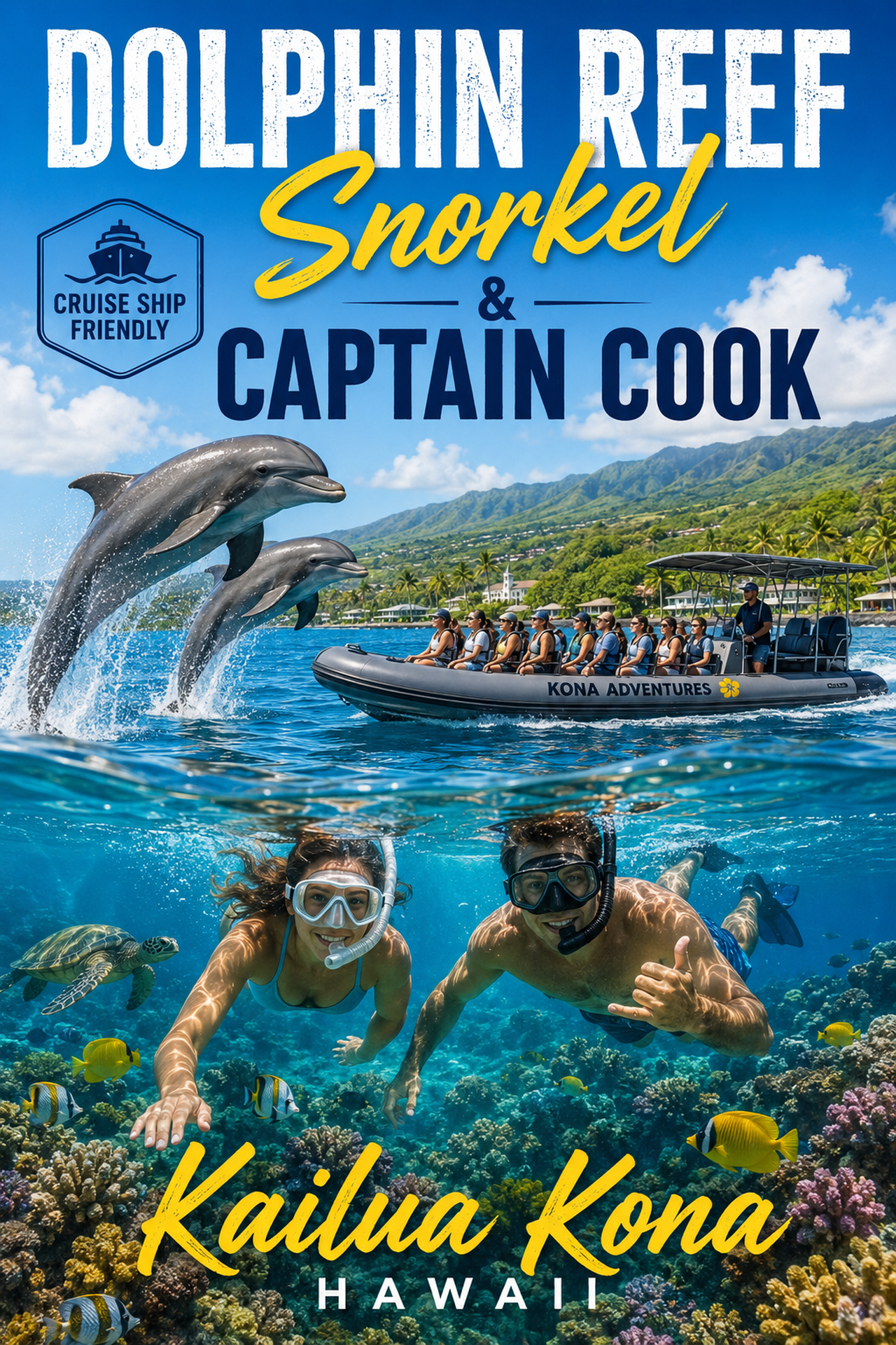Kealakekua Bay Snorkeling Adventure with Dolphin Encounters