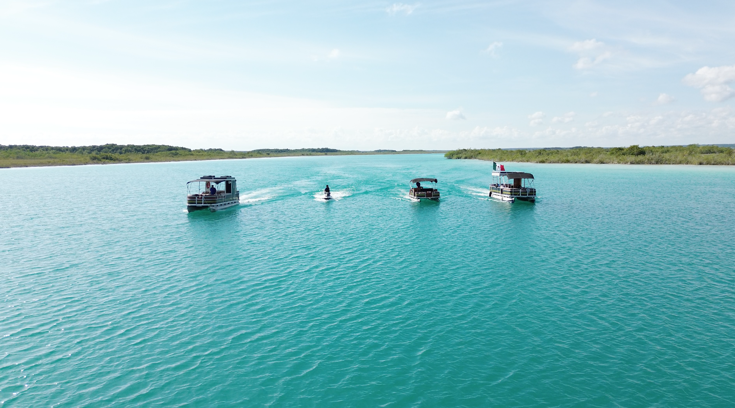 Bacalar Lagoon Pontoon Adventure with Open Bar