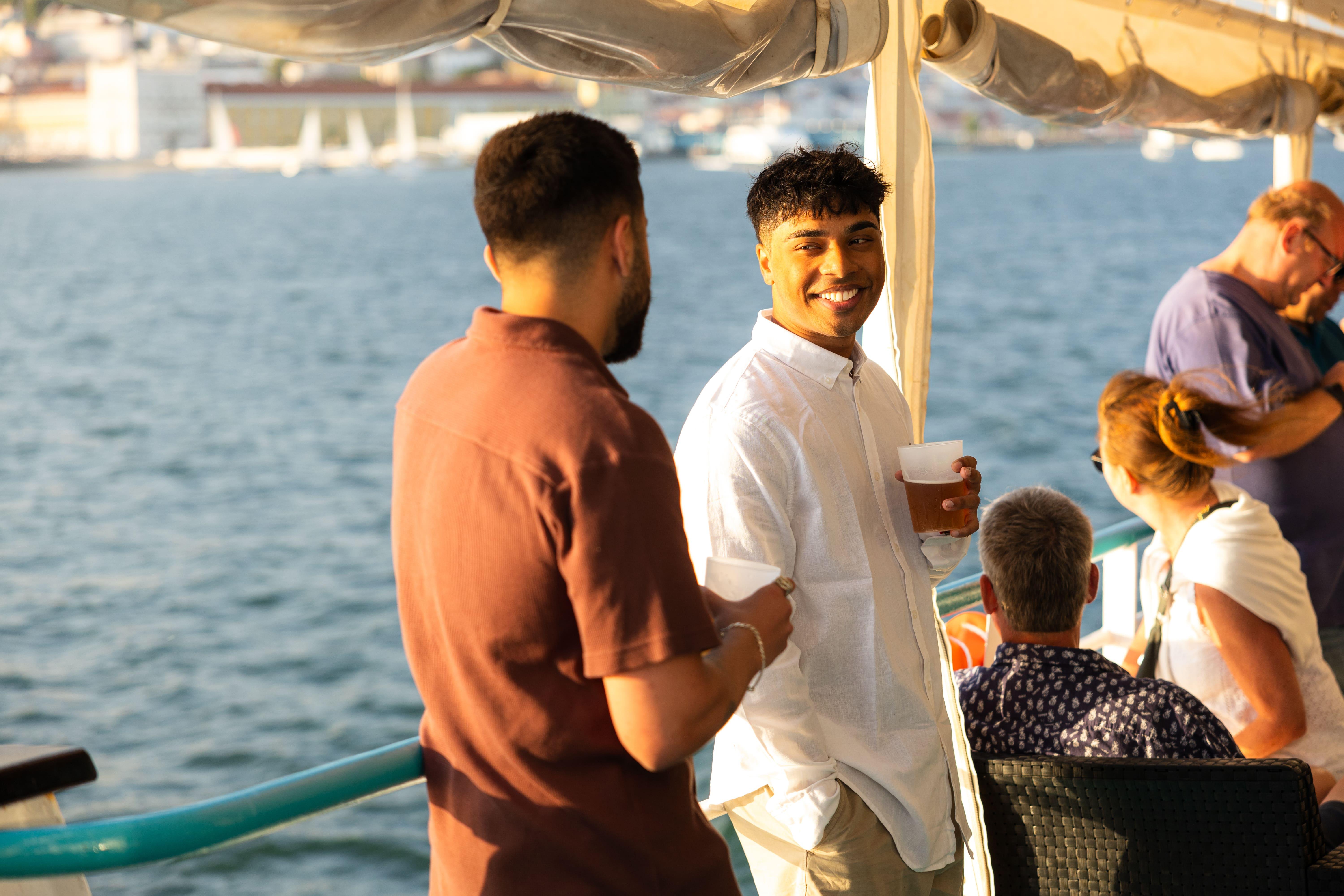 Lisbon Sunset Cruise on the Tagus River with Welcome Drink
