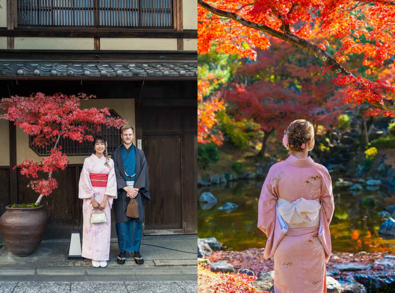Kyoto: Vestimenta Tradicional com Kimono e Sessão de Fotos Privada