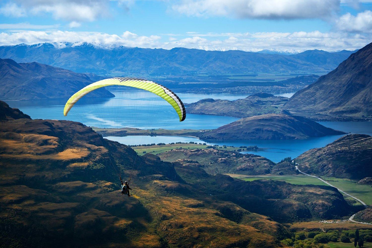 Wanaka Tandem Paragliding Flight Above Treble Cone