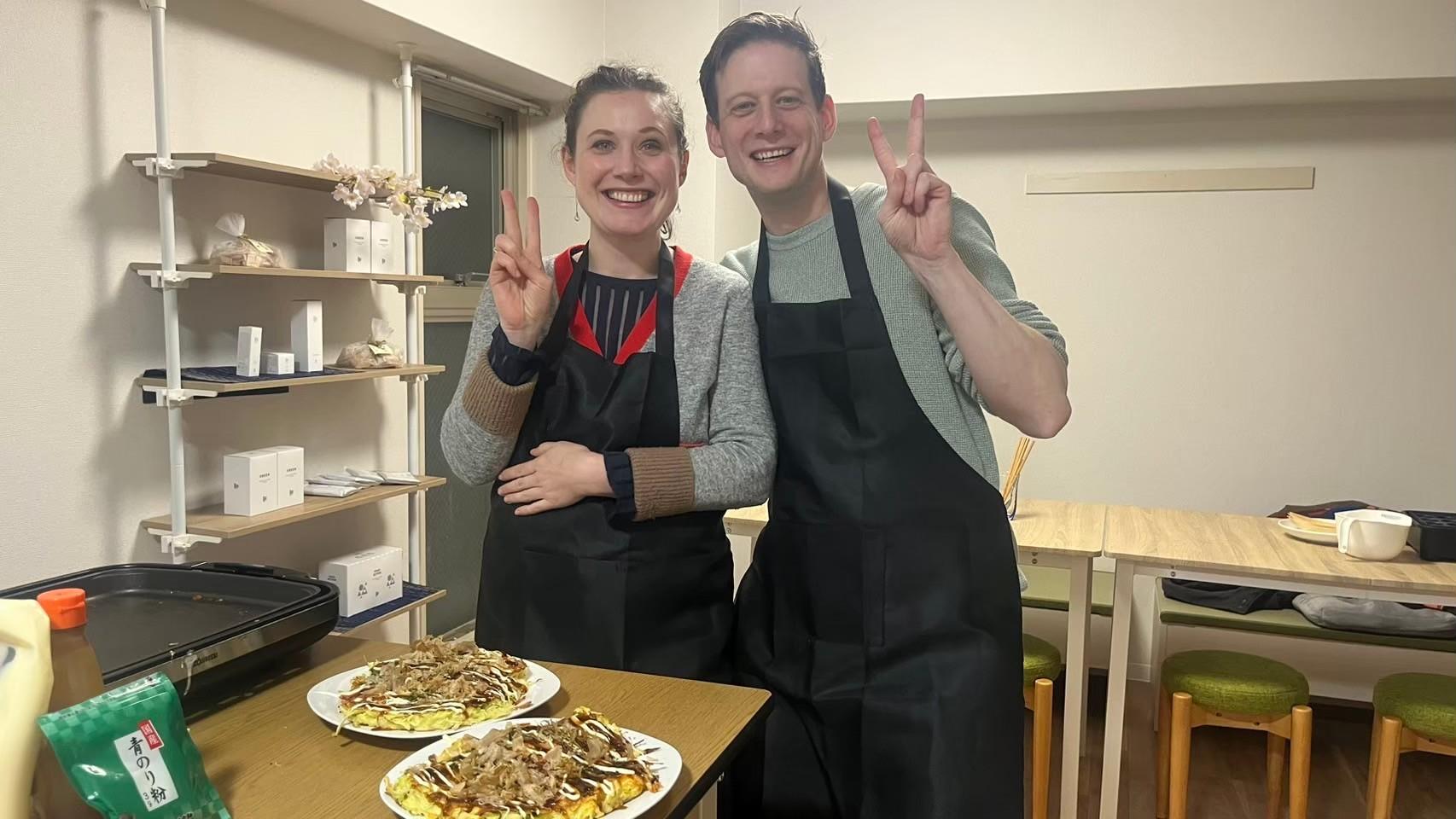 Osaka : Cooking Class Okonomiyaki & Takoyaki course in Nanba