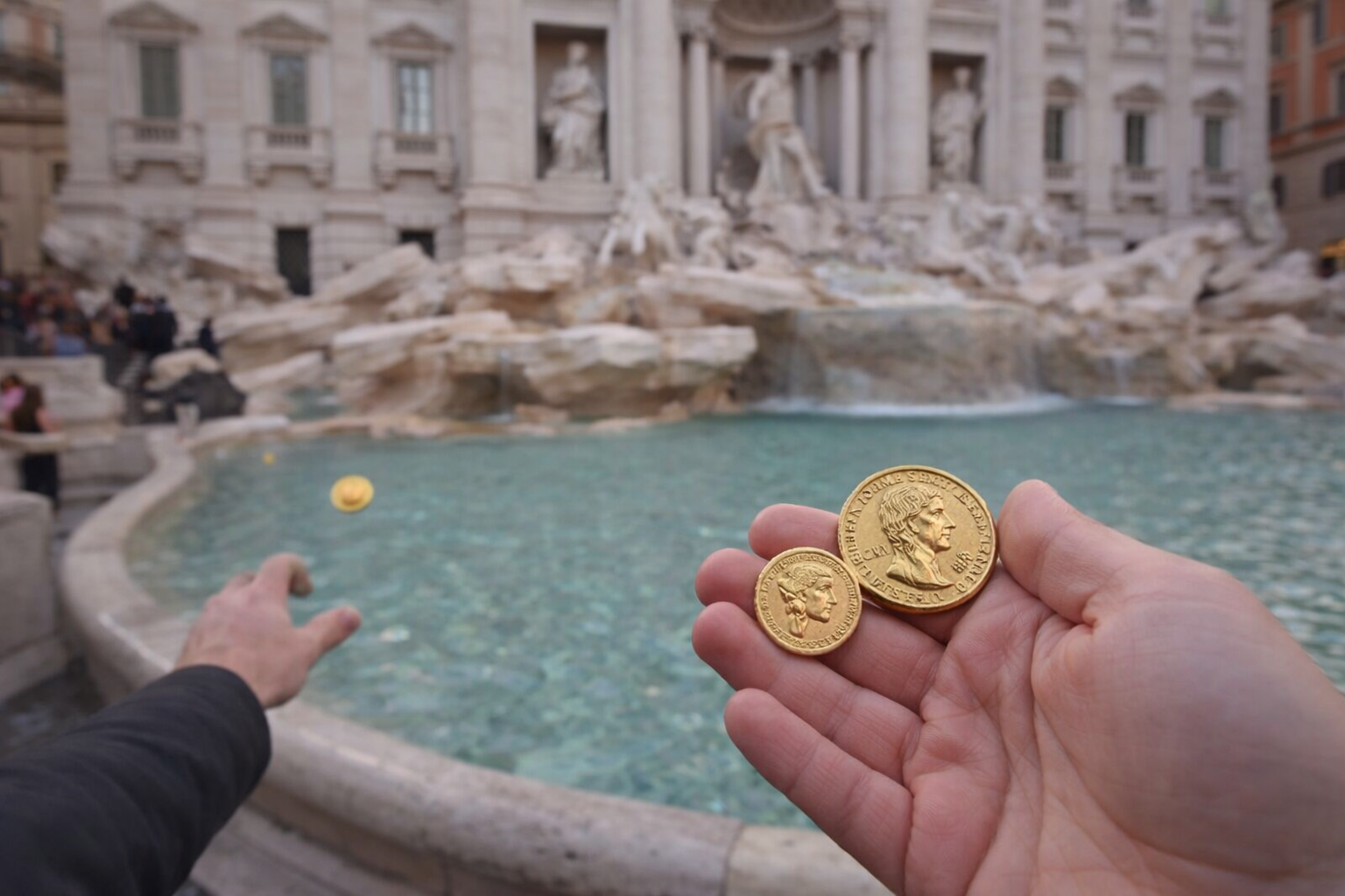 Trevi Fountain Reserved Access & Coin Ritual with Audio Guide