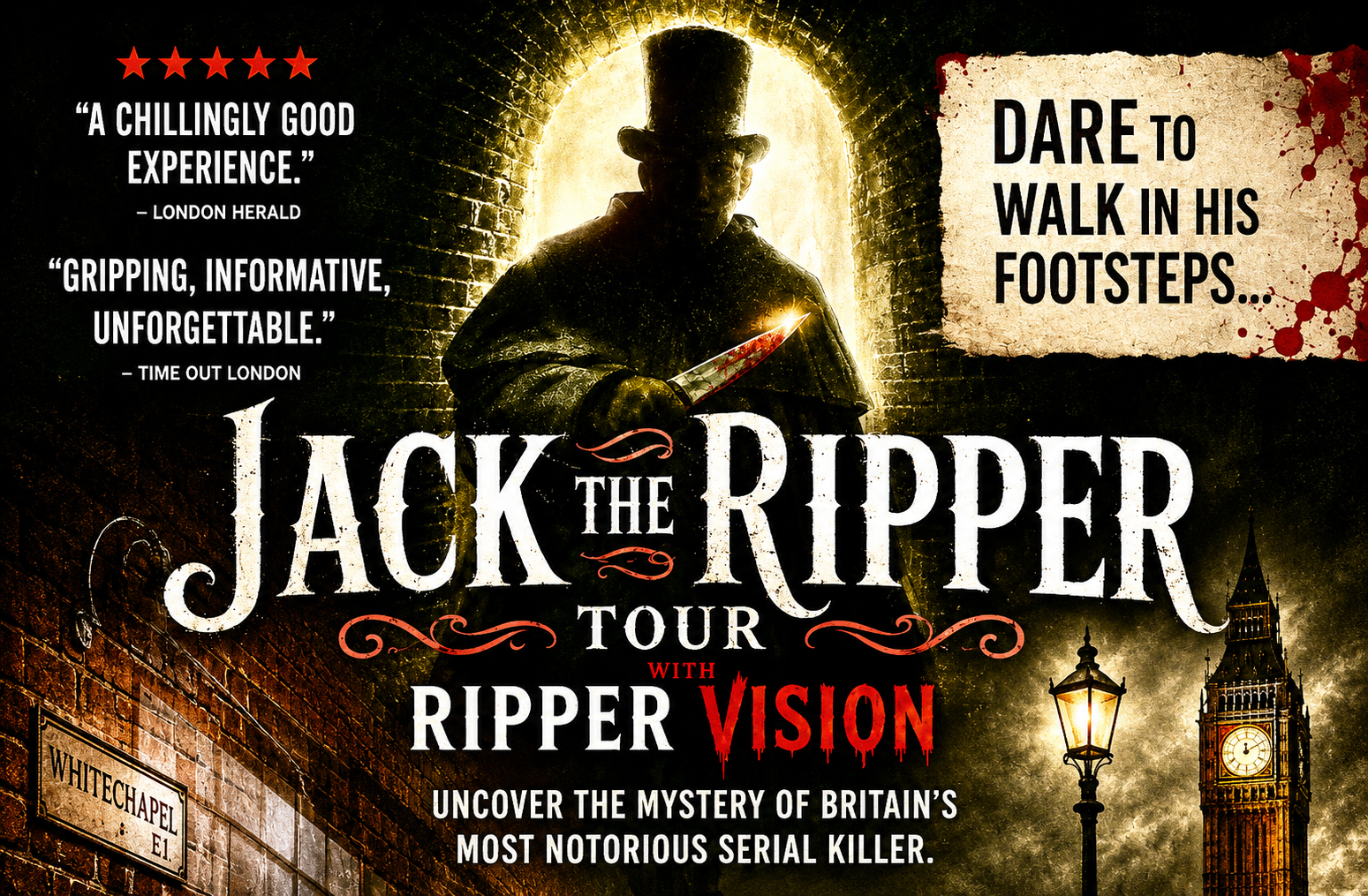 Jack the Ripper Walking Tour with Ripper-Vision Projections