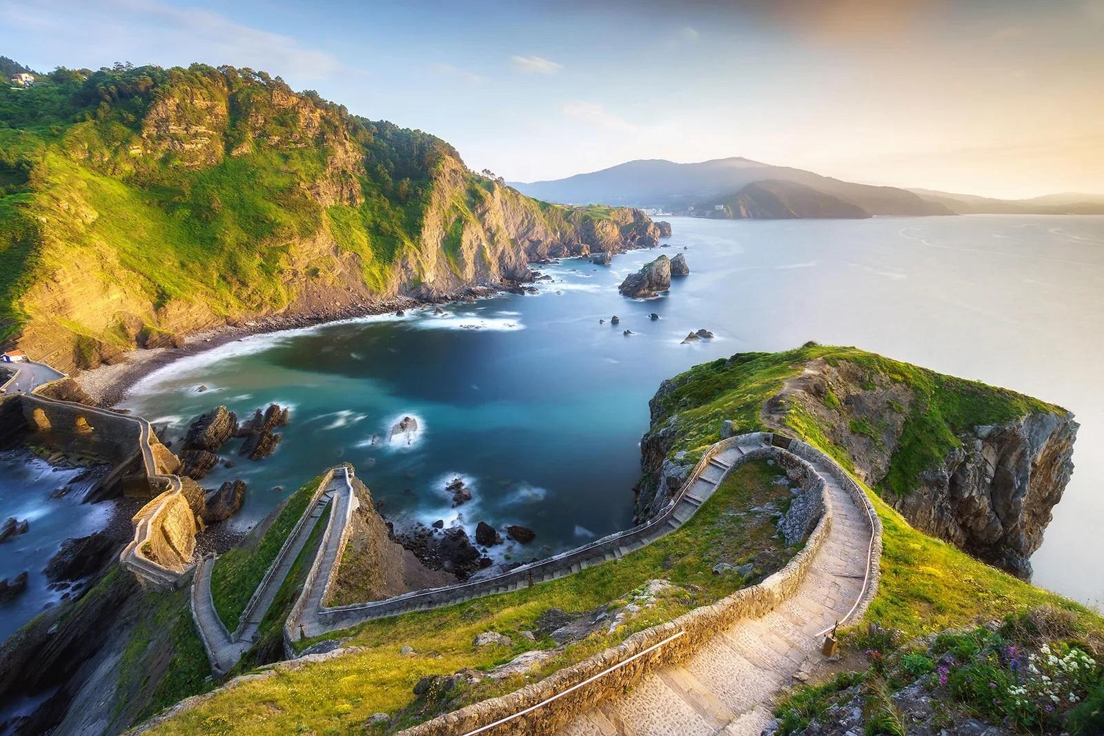 San Juan de Gaztelugatxe day trip from Bilbao, causeway and steps — image 1