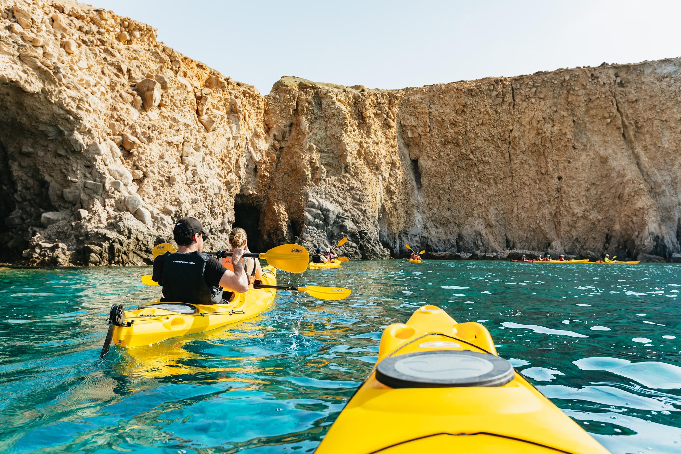 Milos kayak tour Tsigrado Gerakas sea caves south coast — image 3
