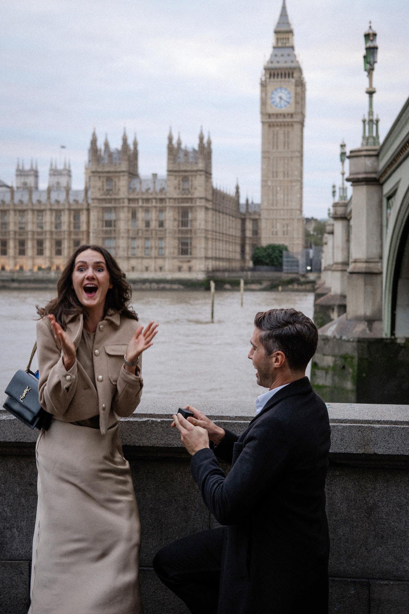 London Surprise Proposal Photography with Highlight Video
