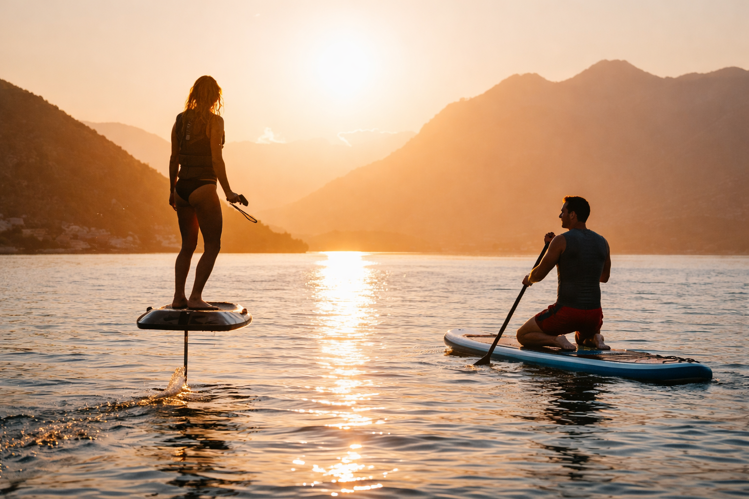 Sunset E-Foil & Paddle Board Experience for Couples