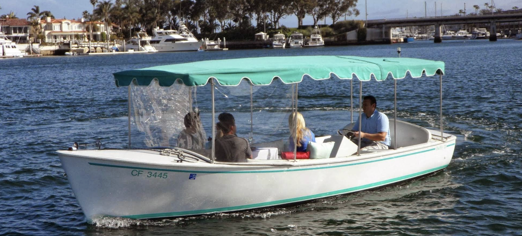 Newport Beach Private Electric Boat Rental for 12