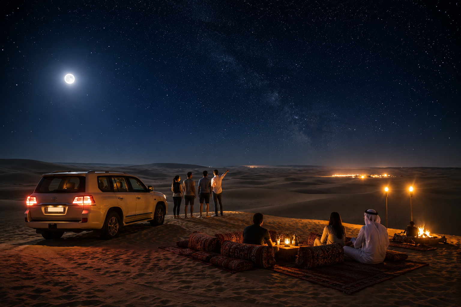 Moonlit Desert Safari Under the Stars