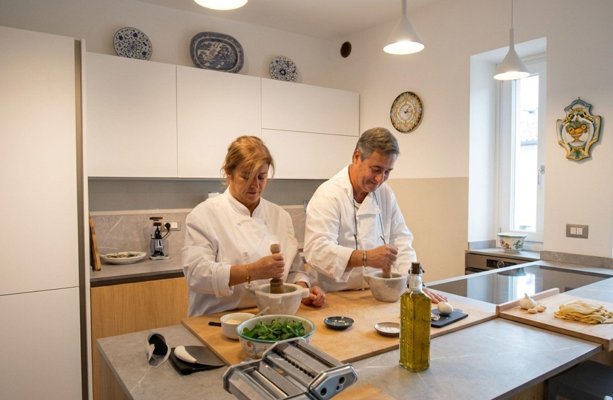 Italian Pasta & Pesto Workshop with Aperitivo in La Spezia