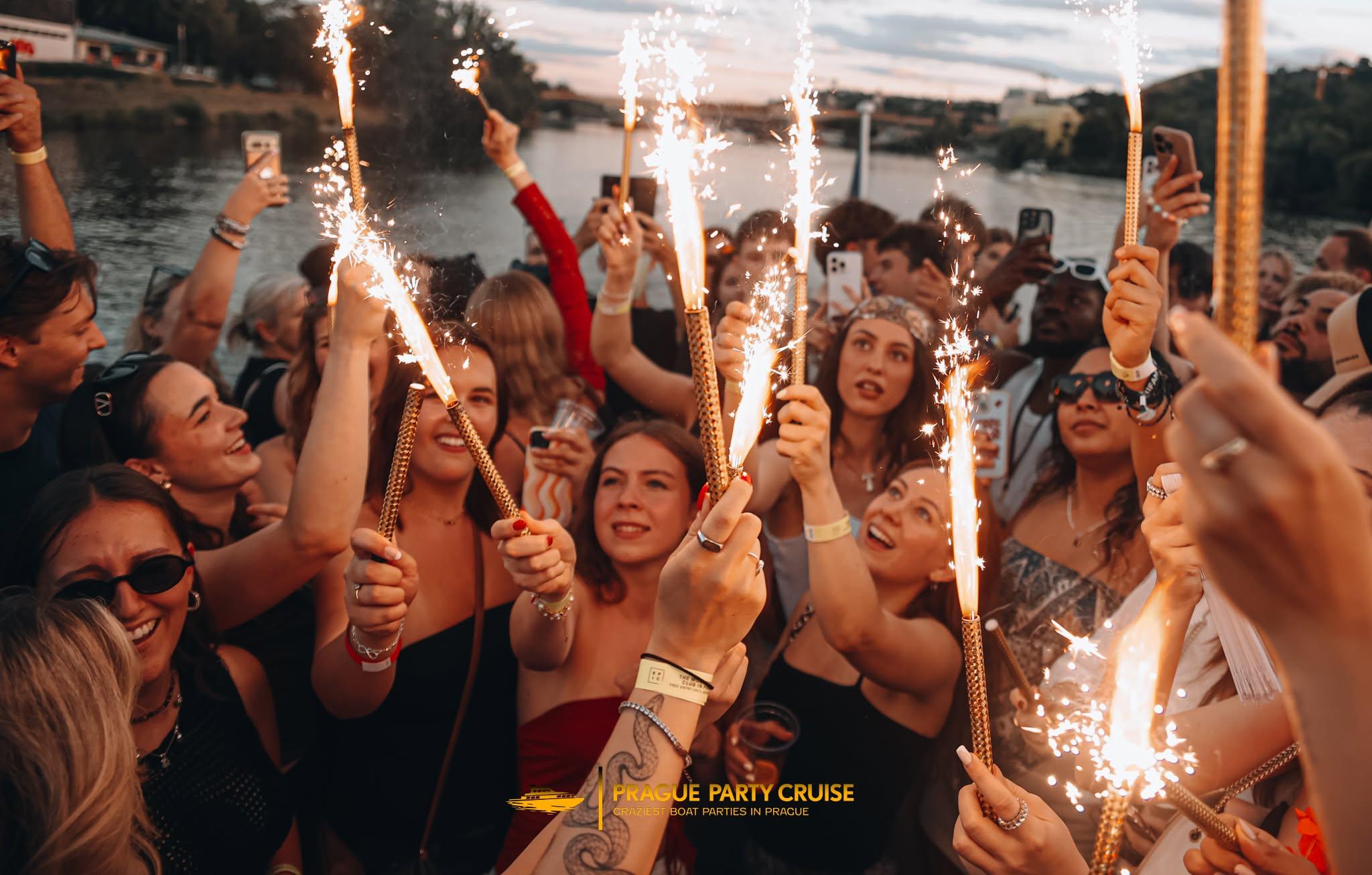 Prague Sunset Booze Cruise with DJs & Epic Club Entry